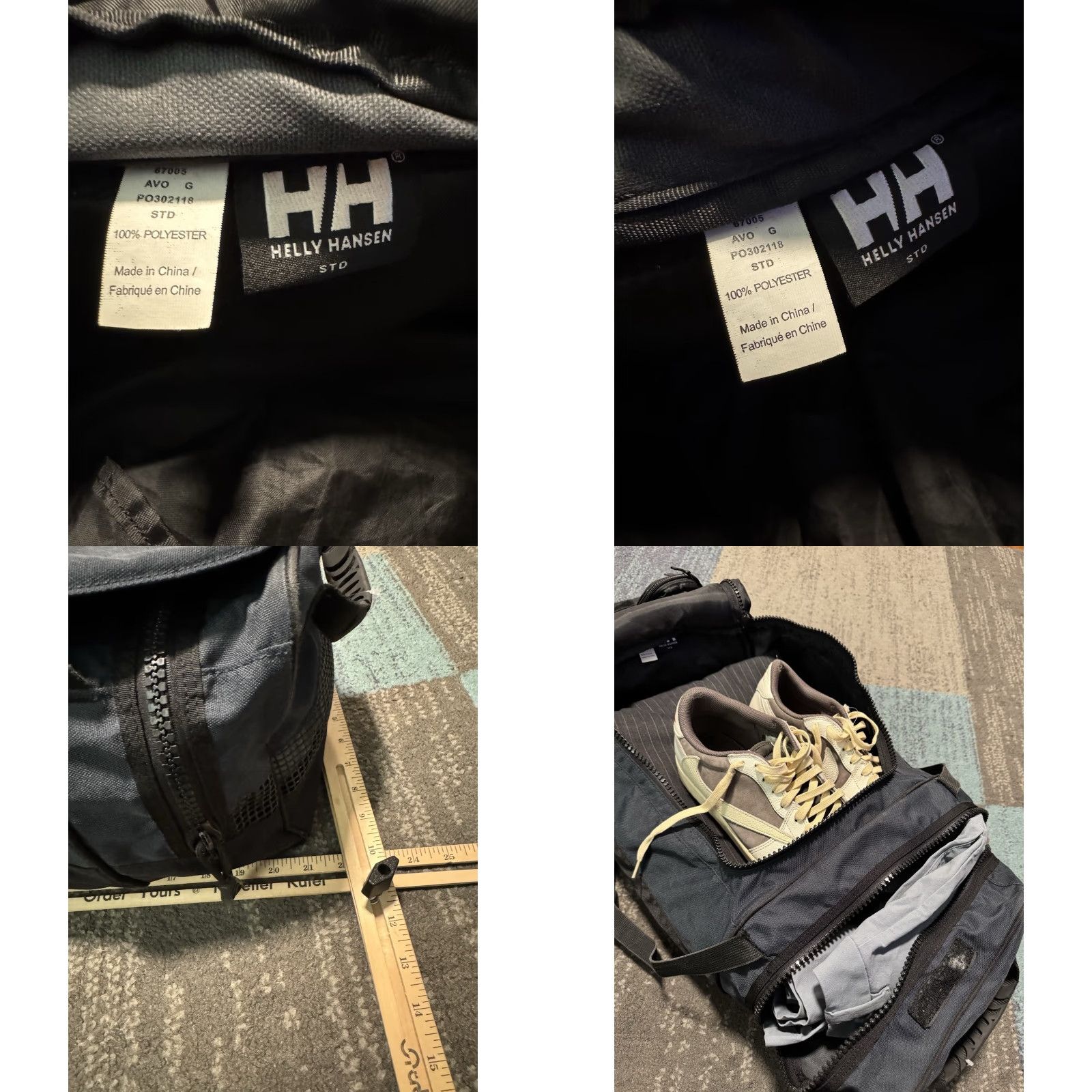 Helly Hansen VINTAGE Helly Hansen Duffel Bag 2 30L Convertible Backpack Navy Blue/BLK Travel Gym Used Size ONE SIZE - 9 Thumbnail
