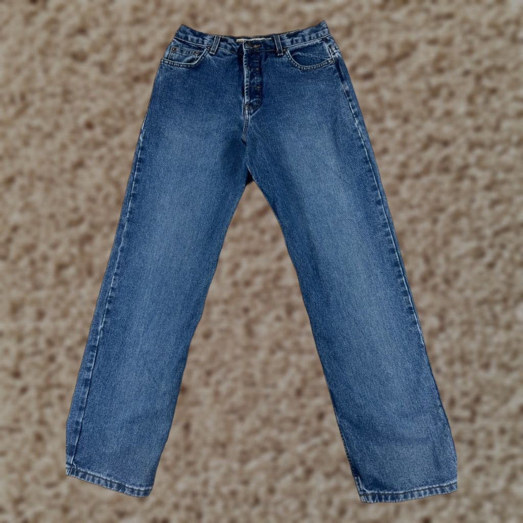 Vintage VINTAGE Maurices Pants Womens 9 Blue Denim Cotton Mid Rise Straight Leg Cotton 26x30 Size 30" / US 8 / IT 44 - 1 Thumbnail
