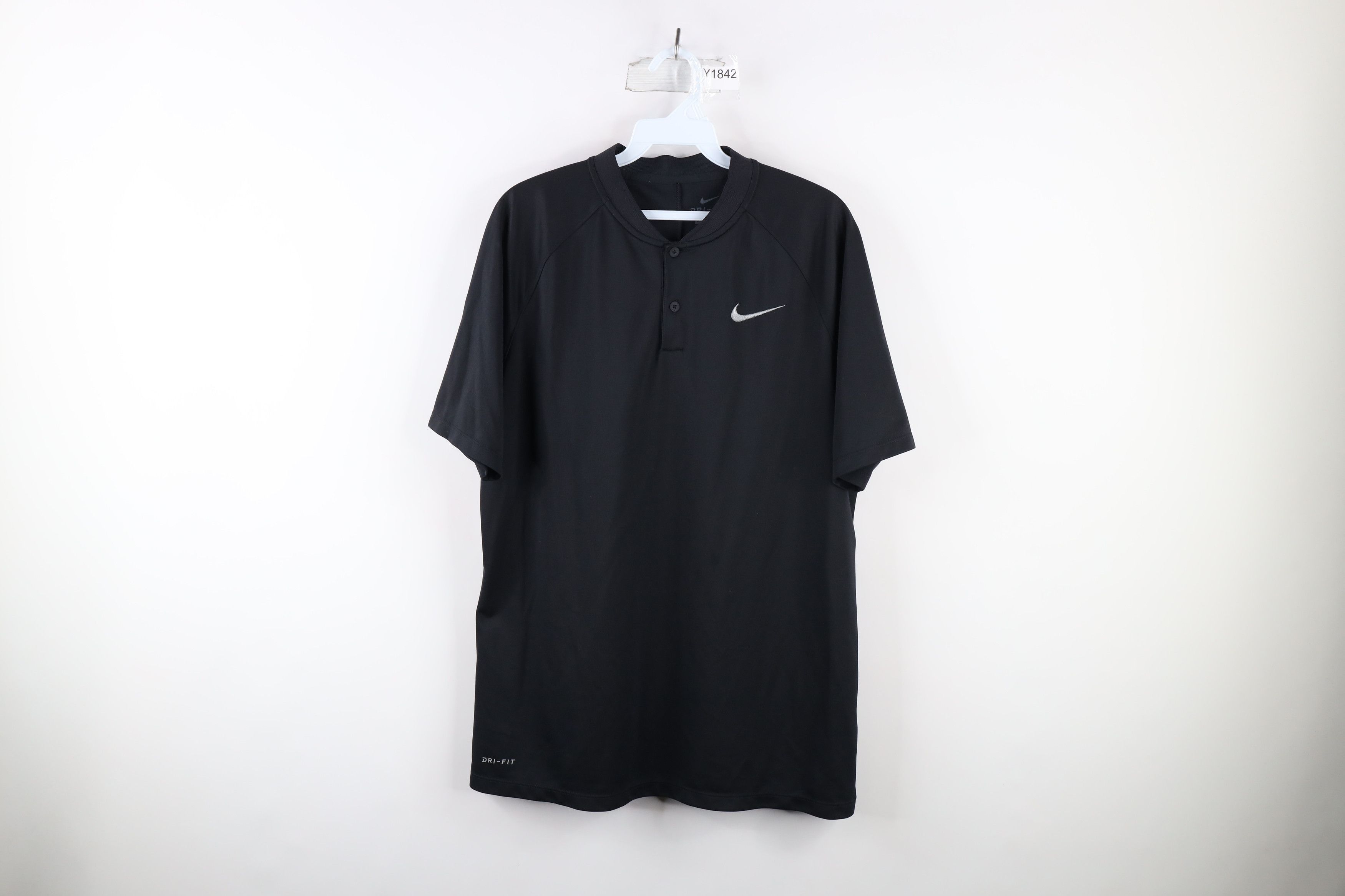 Nike Nike Logo Momentum Blade Collar Golf Henley T Shirt Black Grailed