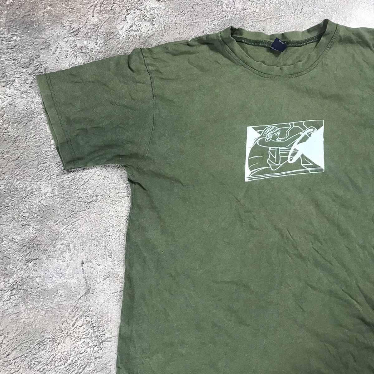 Vintage Vintage Y2K Graphic Tee Streetwear Art Print Skate Green XL Size US XL / EU 56 / 4 - 3 Thumbnail