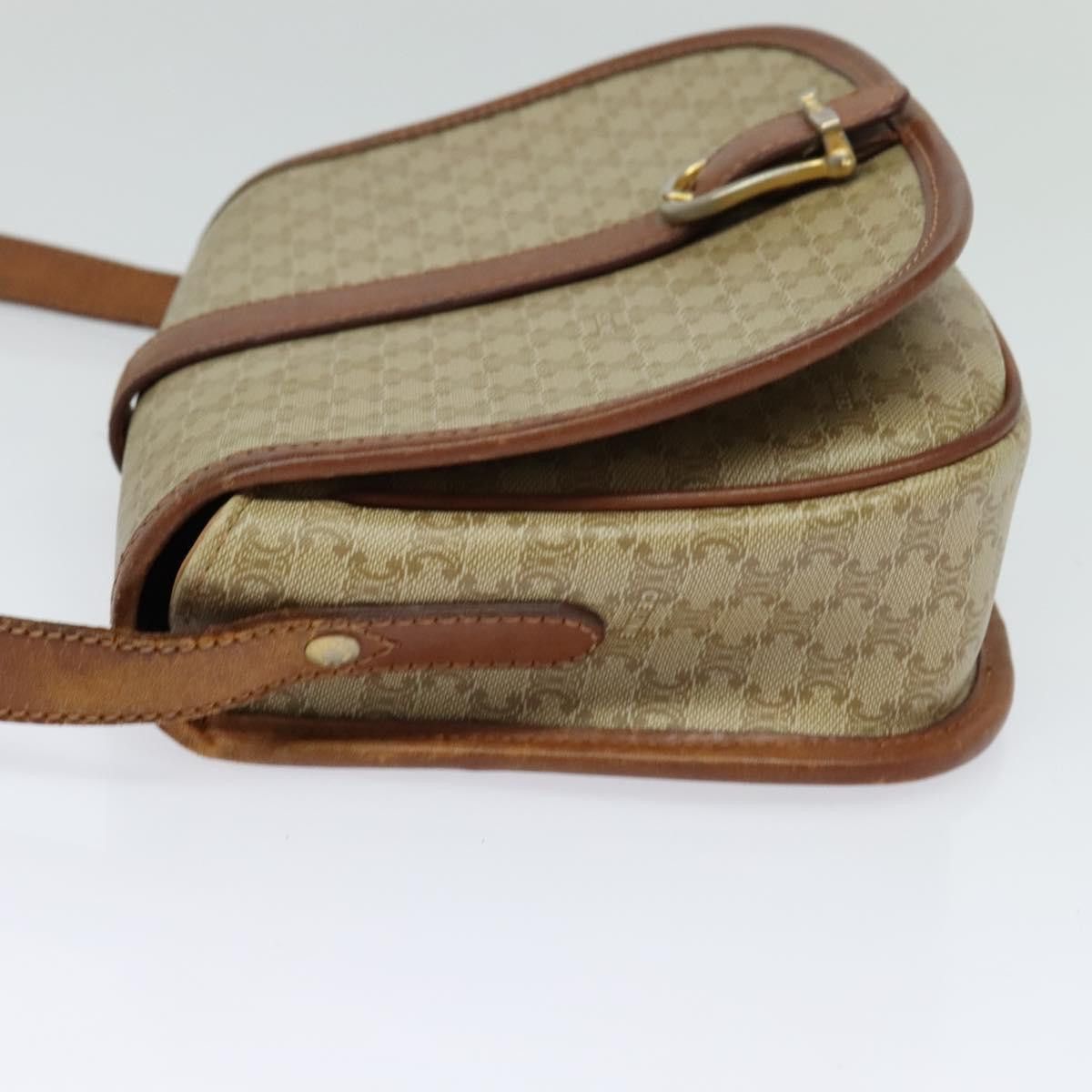 Celine CELINE Macadam Canvas Shoulder Bag Pvc Beige Gold Size ONE SIZE - 4 Thumbnail