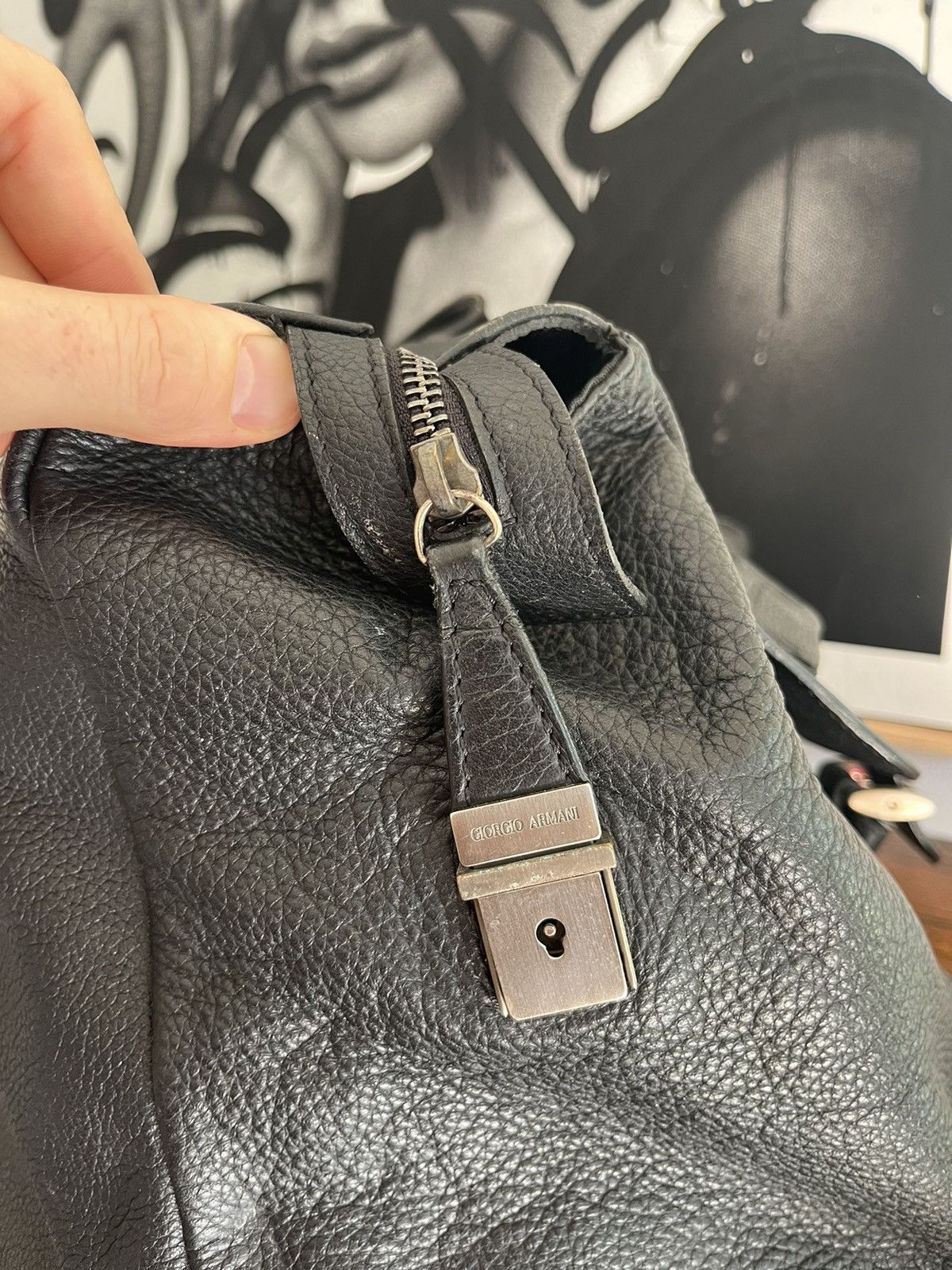 Giorgio Armani Week-end bag cuir Giorgio Armani Size ONE SIZE - 9 Thumbnail