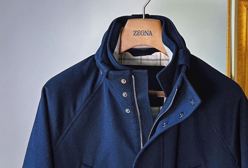 Loro Piana LORO PIANA Sheepskin coat, navy blue Size US L / EU 52-54 / 3 - 2 Thumbnail