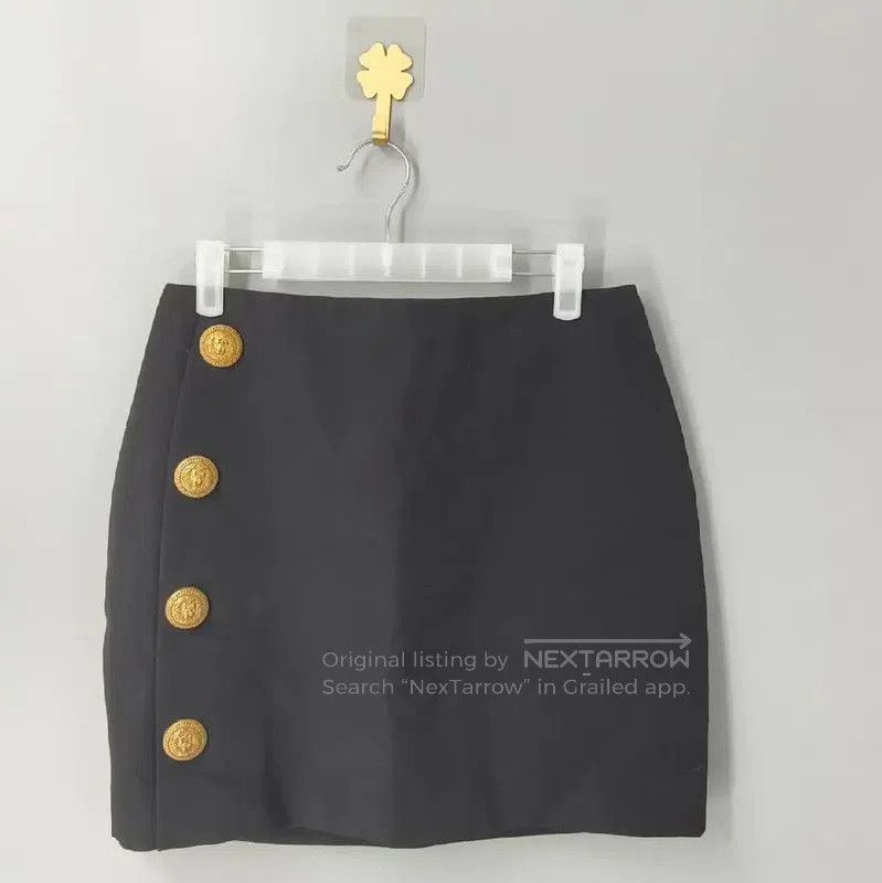 Balmain Balmain Black Women's Skirt with Gold Buttons . Size 30" / US 8 / IT 44 - 1 Thumbnail