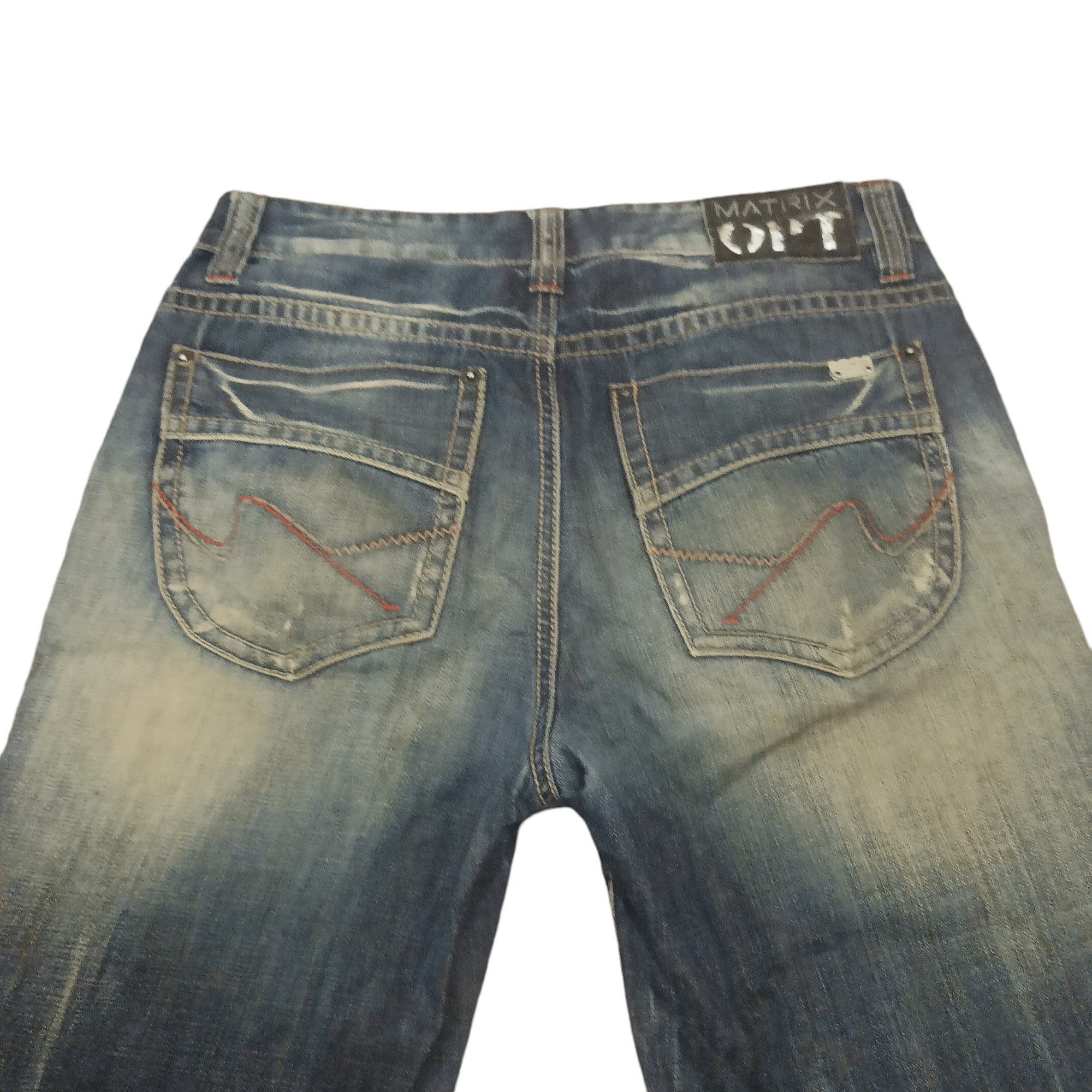 Japanese Brand Japanese Matrix Opt jeans flared Distressed jeans Size US 31 - 16 Thumbnail