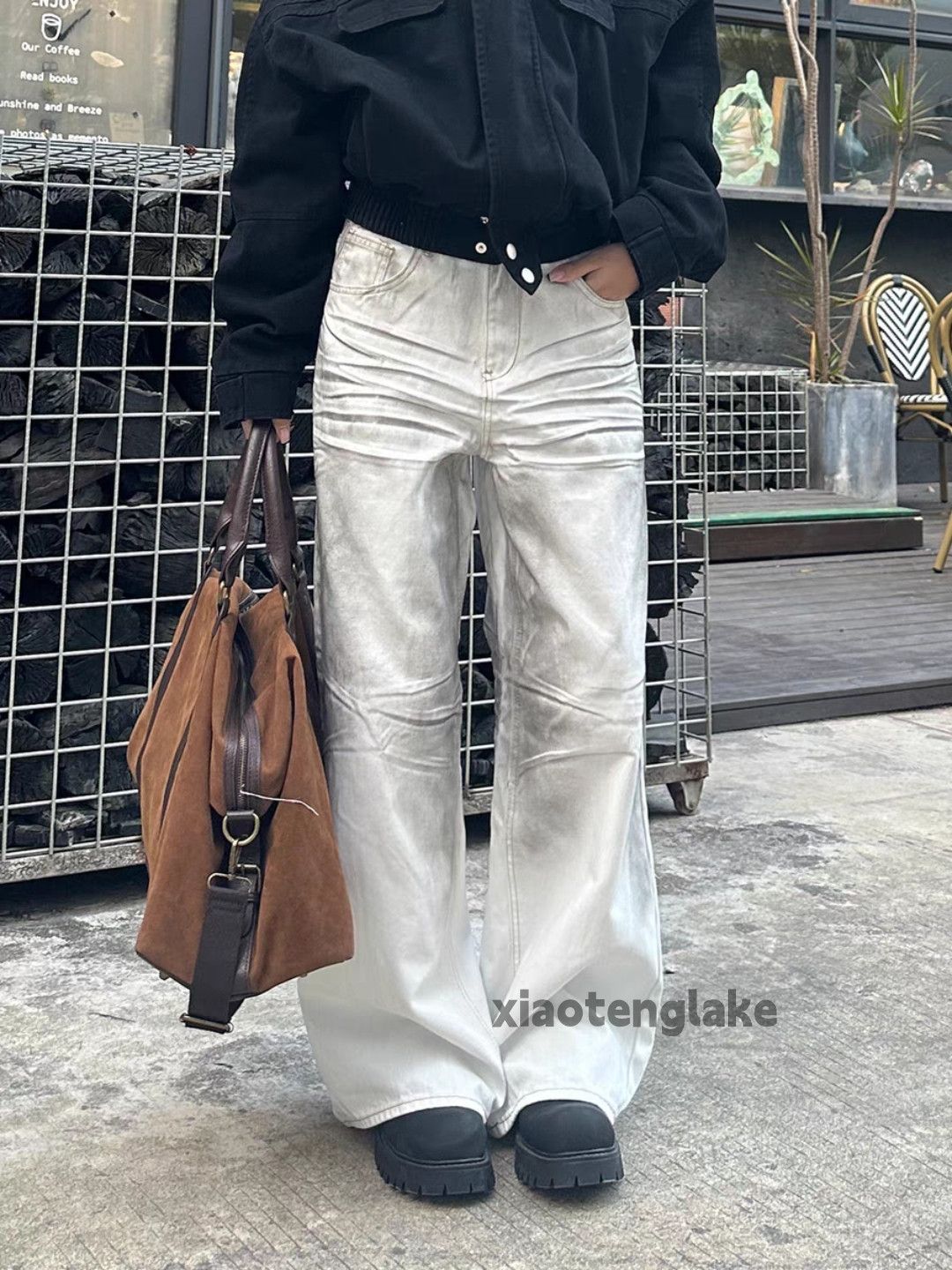 Jean × Vintage Washed faded punk grunge dirty stain paint baggy jeans Size US 32 / EU 48 - 6 Thumbnail