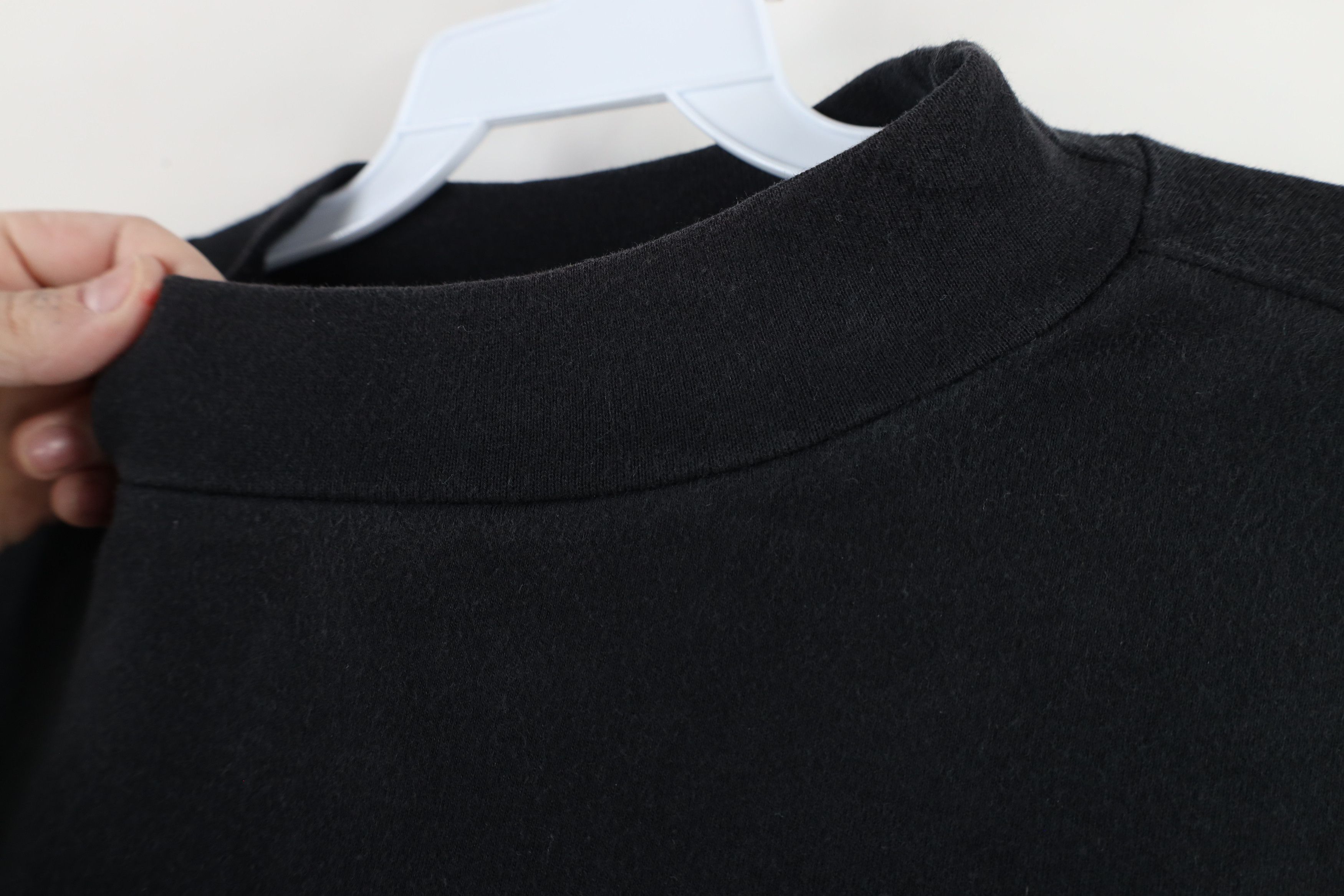 Vintage Vintage 90s Streetwear Mock Neck Long Sleeve T-Shirt Black Size XL / US 12-14 / IT 48-50 - 6 Thumbnail