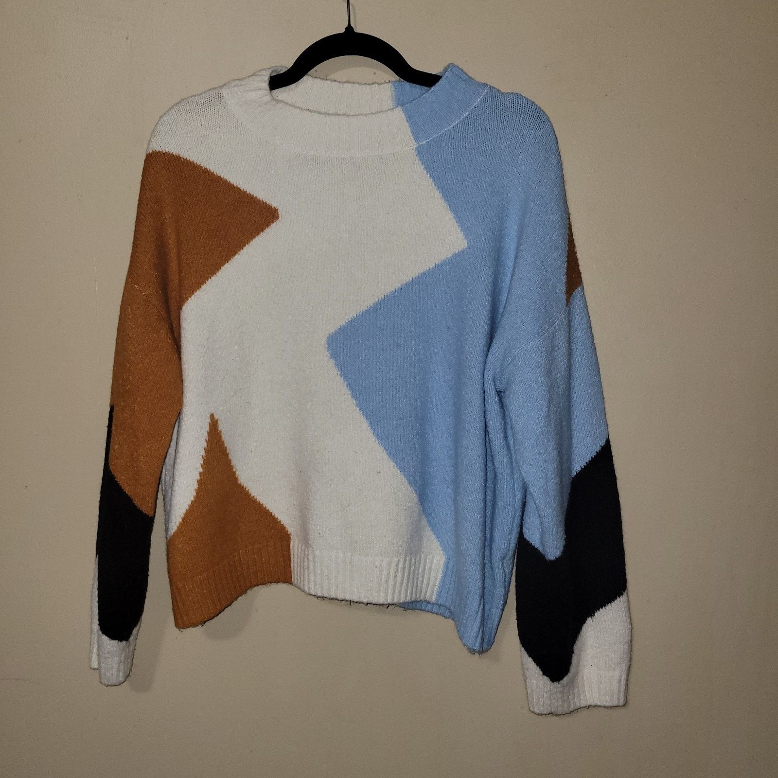 & Other Stories A Beautiful Soul Colorblock Sweater Size X Ivory Multicolor Size XL / US 12-14 / IT 48-50 - 1 Thumbnail