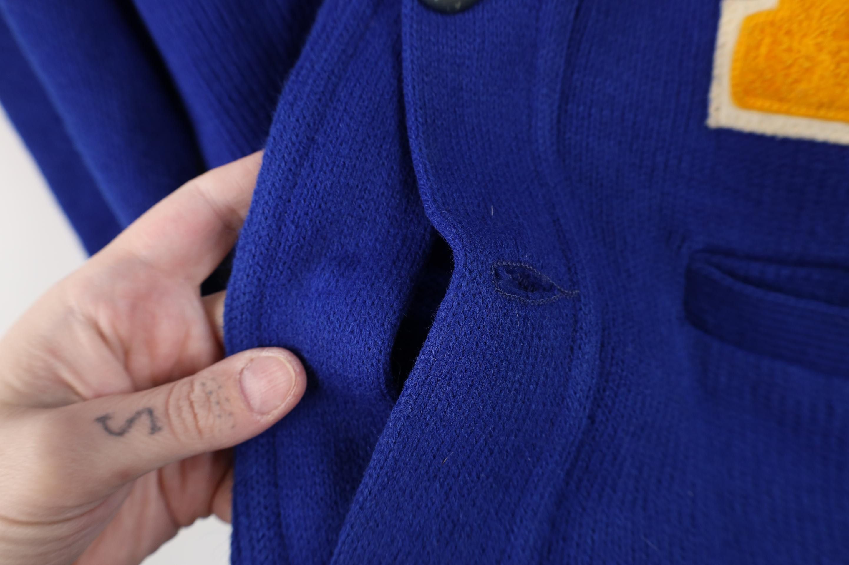 Vintage Vintage 50s 60s Knit Varsity Lettermen Cardigan Sweater USA Size US L / EU 52-54 / 3 - 6 Thumbnail