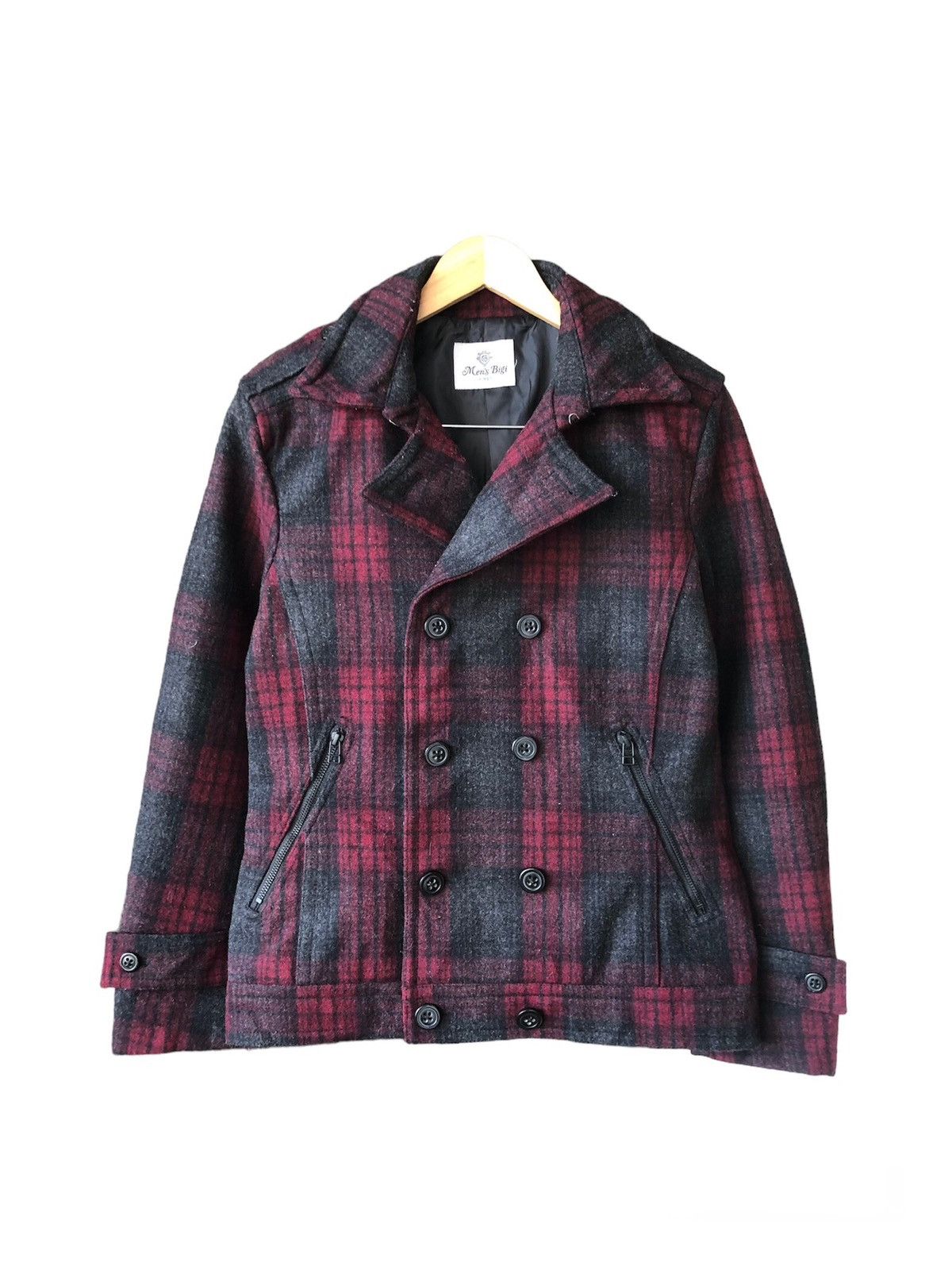image of men's Bigi First Wool Cruiser Trucker Jacket in Red (Size Medium)