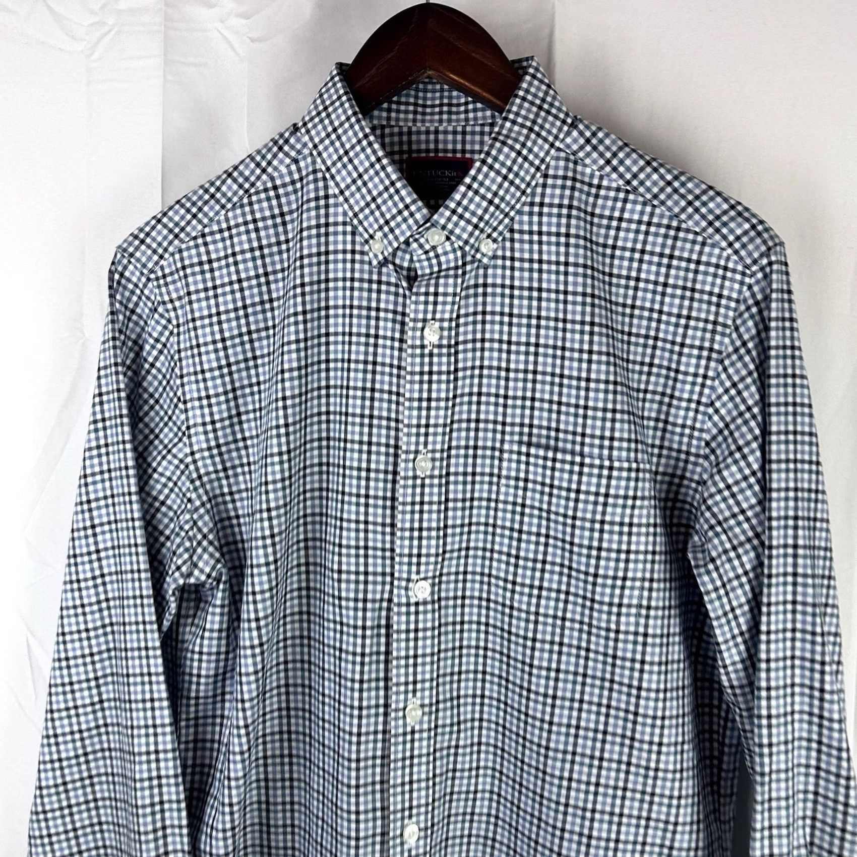 UNTUCKit UNTUCKit Alberto WF Button Down Shirt Long Sleeve Check Mens Medium Slim Fit Size US M / EU 48-50 / 2 - 2 Thumbnail