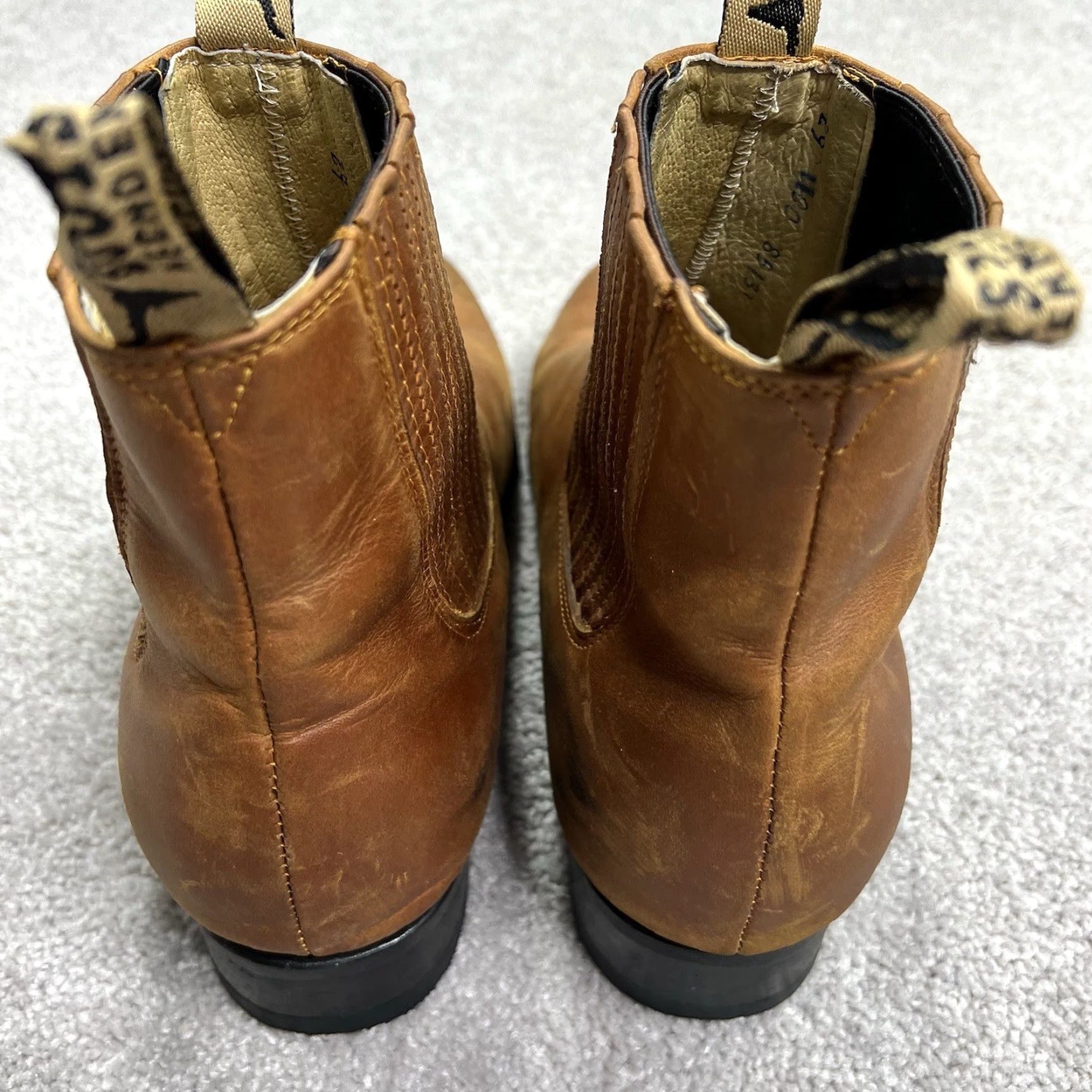 Vintage Soto Mens Chelsea Boot Ankle Pull On Brown Suede Leather Almond Toe 10.5 US Size Leather Lining Rubber Outsole Casual Size US 11 / EU 44 - 7 Thumbnail
