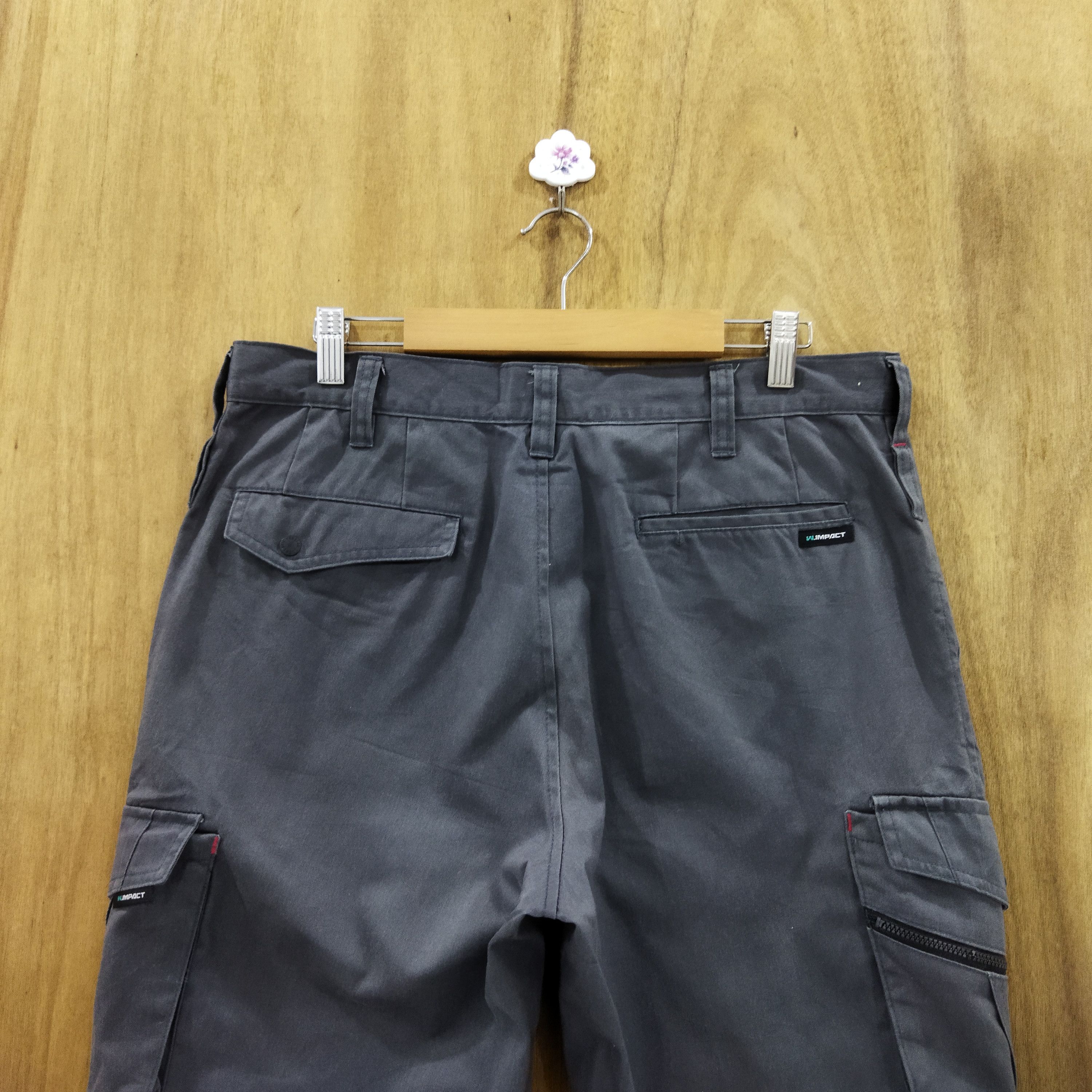 Japanese Brand W.IMPACK GREY CARGO PANTS Size US 34 / EU 50 - 8 Thumbnail