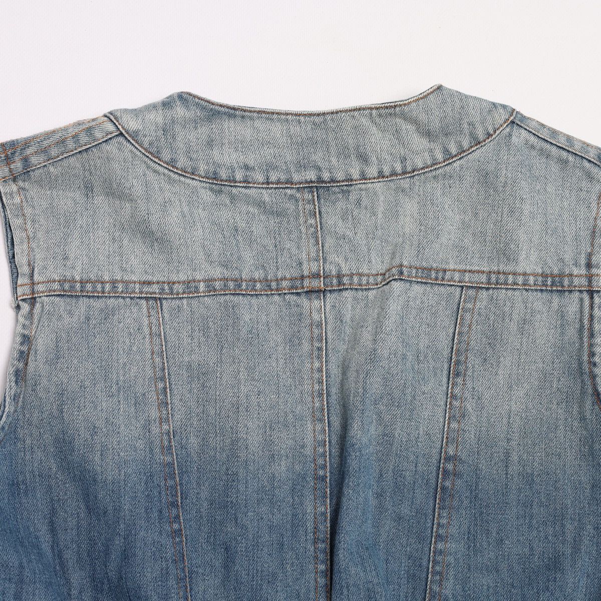 Alexander McQueen Alexander McQueen MCQ Denim Dress with Plaid Skirt Grunge Size S / US 4 / IT 40 - 23 Thumbnail