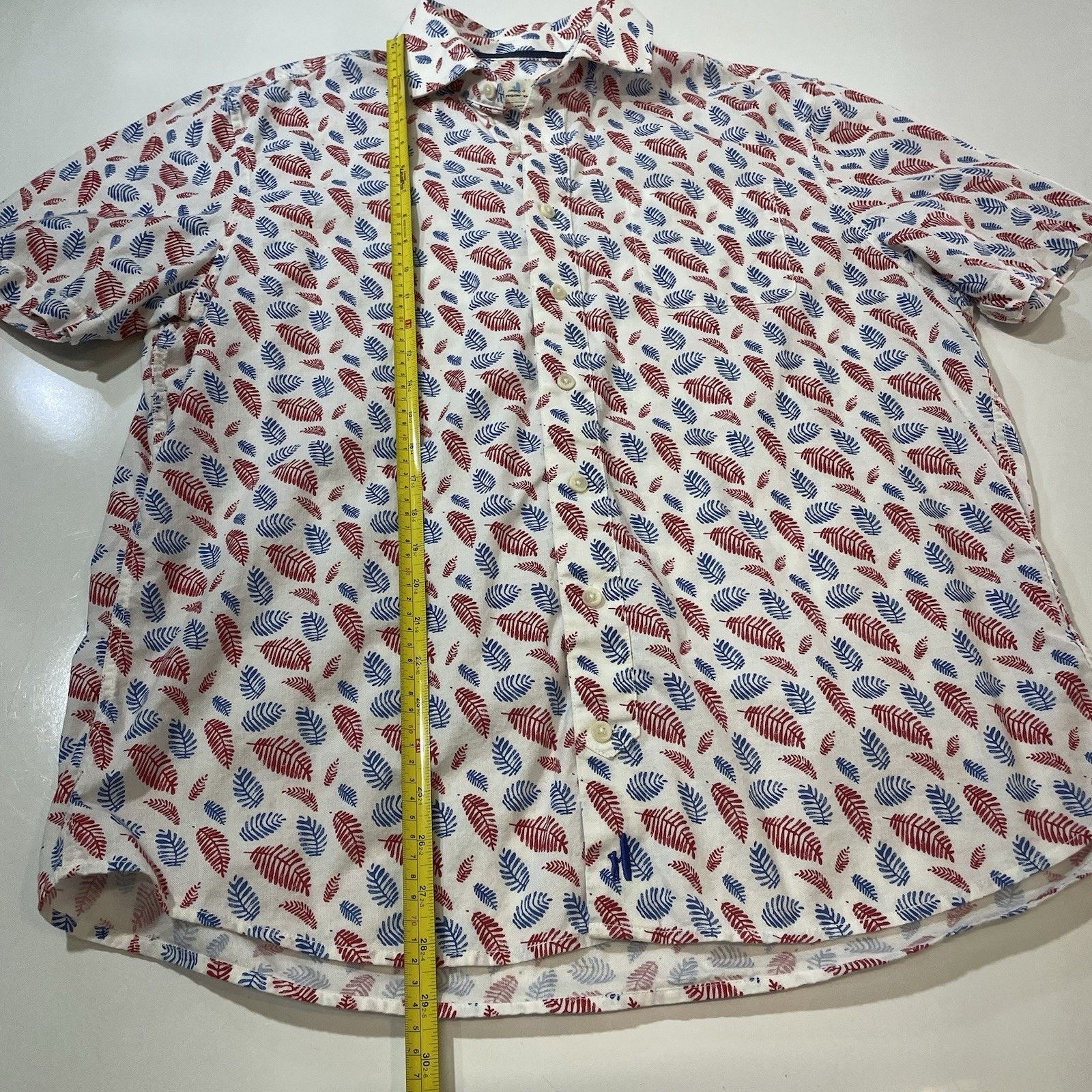 johnnie-O JOHNNIE-O OCEANO PRINTED POLO WHITE Large Leaf Print Size US L / EU 52-54 / 3 - 4 Thumbnail