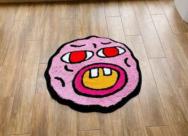 Other Cartoon Kawaii Cherry Bomb Handmade Tufted Carpet Size ONE SIZE - 3 Thumbnail