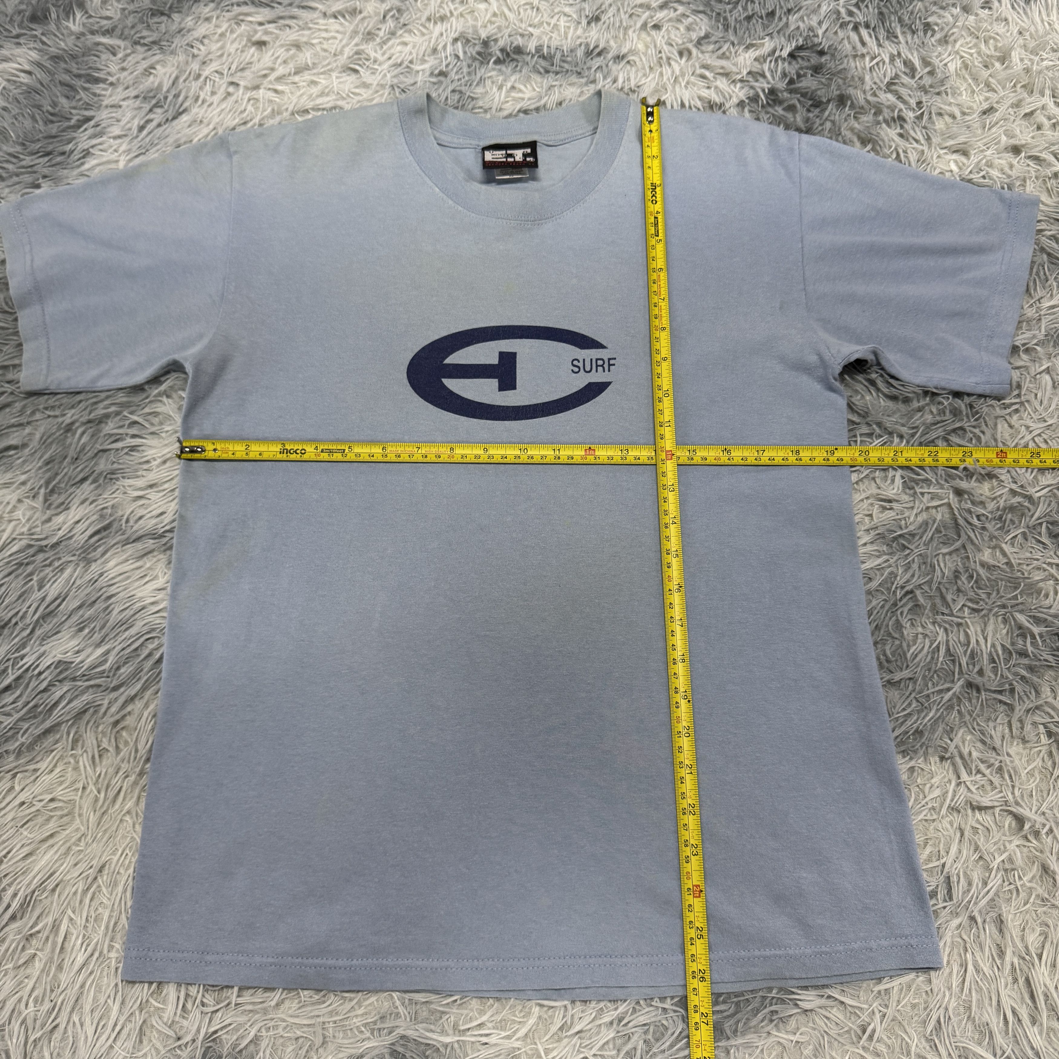 Vintage Vintage Light Blue E.T. Surf Graphic Sunfaded Tshirt Size US M / EU 48-50 / 2 - 7 Thumbnail