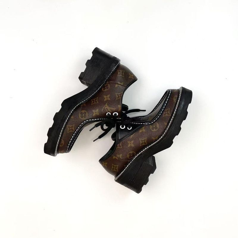 Louis Vuitton Louis Vuitton Beaubourg Monogram Canvas Platform Shoes -250 Size US 8 / IT 38 - 3 Thumbnail