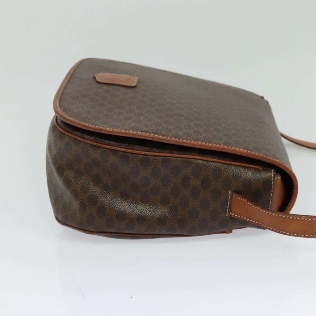 Celine CELINE Macadam Canvas Shoulder Bag Pvc Leather Brown Gold Size ONE SIZE - 5 Thumbnail