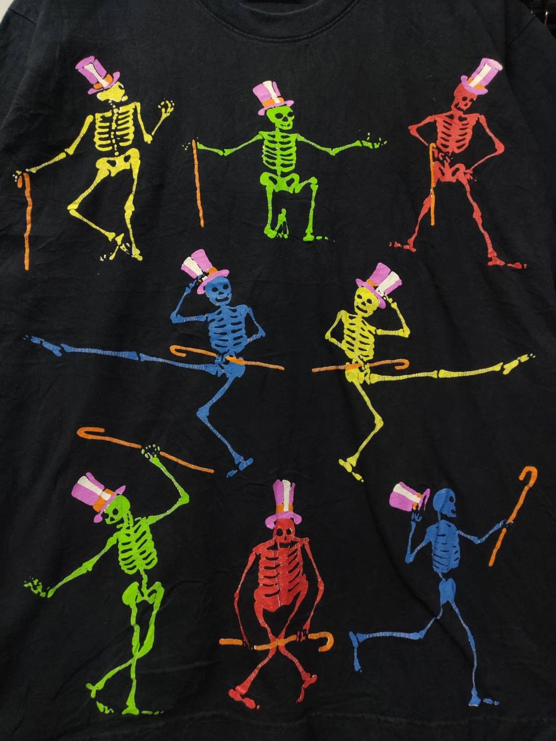 Grateful Dead × Online Ceramics Rare! Online Ceramics Dancing Skeleton Grateful Dead T-Shirt Size US M / EU 48-50 / 2 - 3 Thumbnail