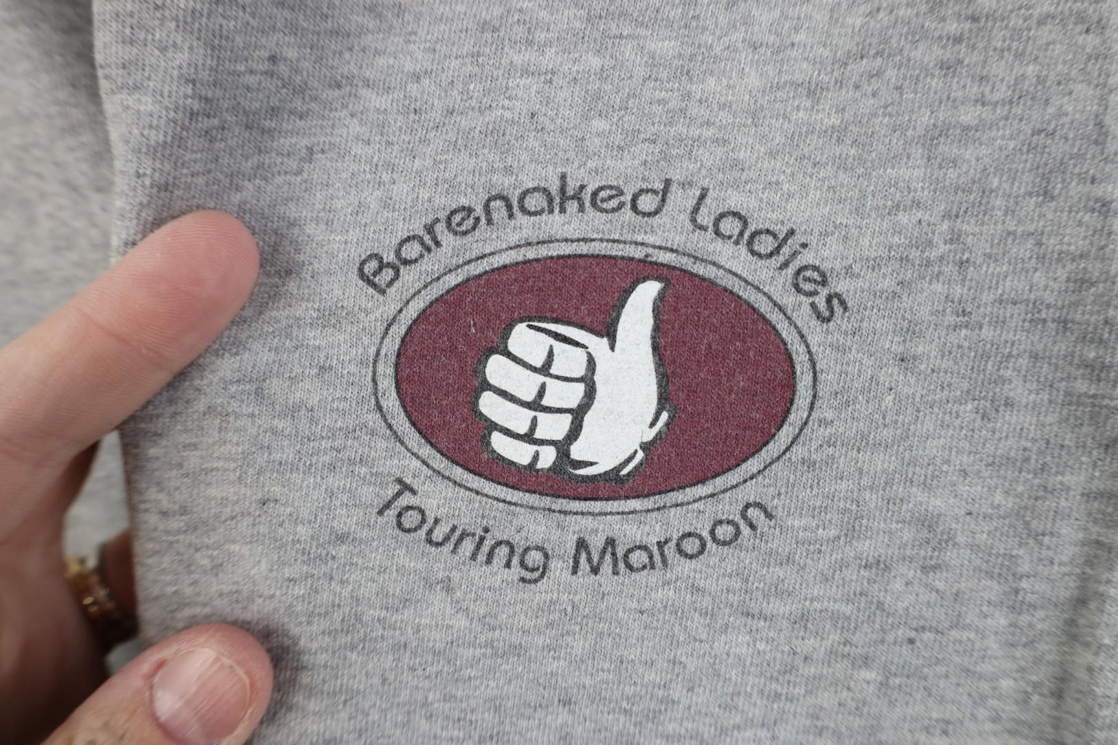 Vintage Vintage Y2K 2000 Maroon Barenaked Ladies Band Ringer T-Shirt Size US XL / EU 56 / 4 - 4 Thumbnail