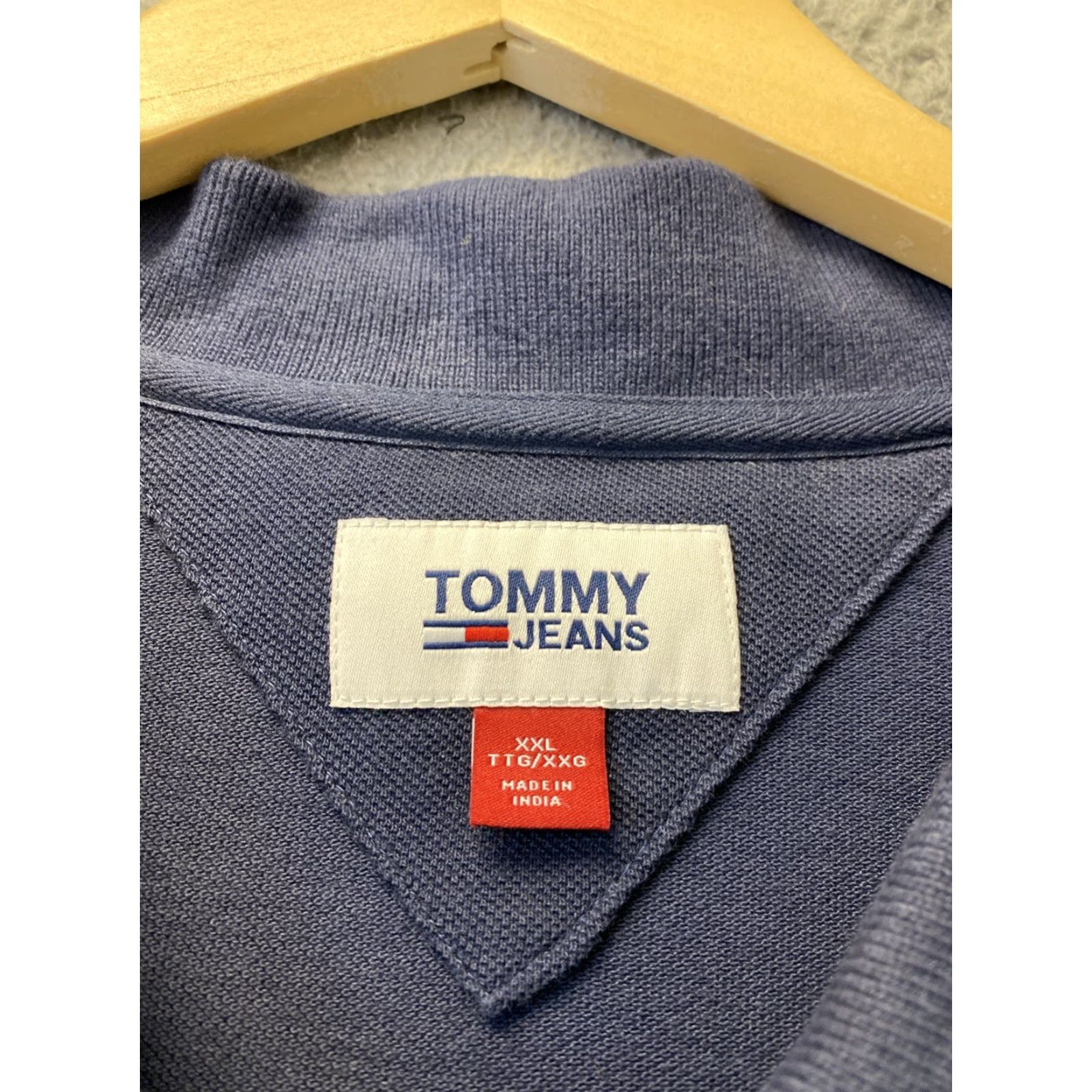 Tommy Hilfiger VINTAGE Tommy Hilfiger Polo Shirt Men XXL Solid Blue Golf Walking Classic Fit Size US XXL / EU 58 / 5 - 3 Thumbnail