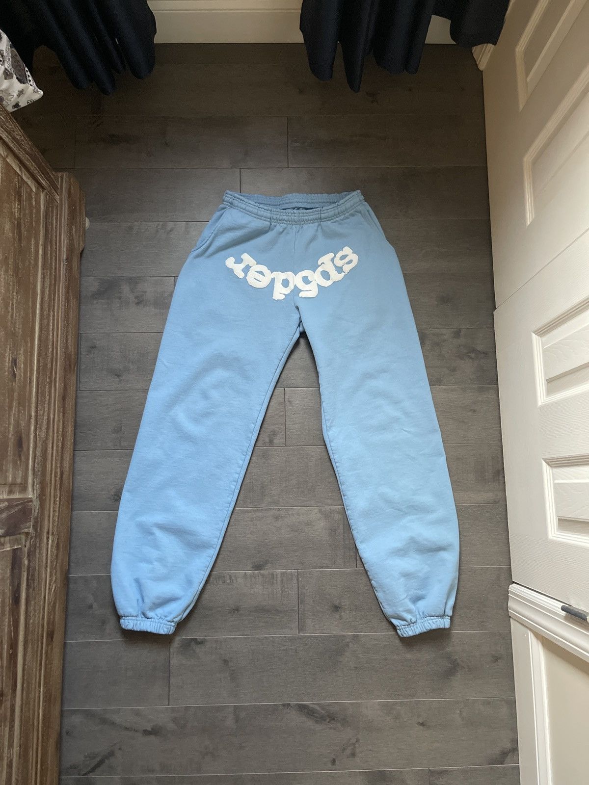 Spider Worldwide Sp5der sky blue sweatpants | Grailed