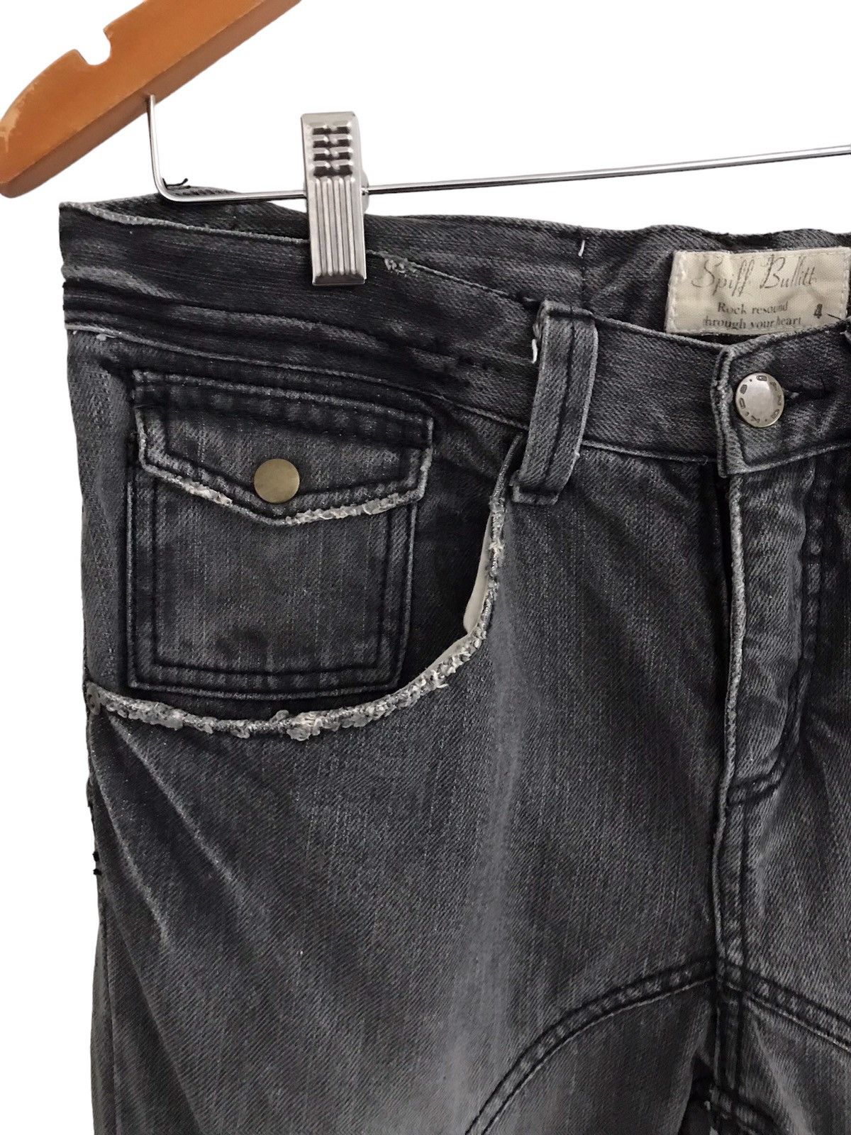 Japanese Brand Spiff Bullitt Rock Resound Through Your Heart Denim Jeans Size US 32 / EU 48 - 7 Thumbnail
