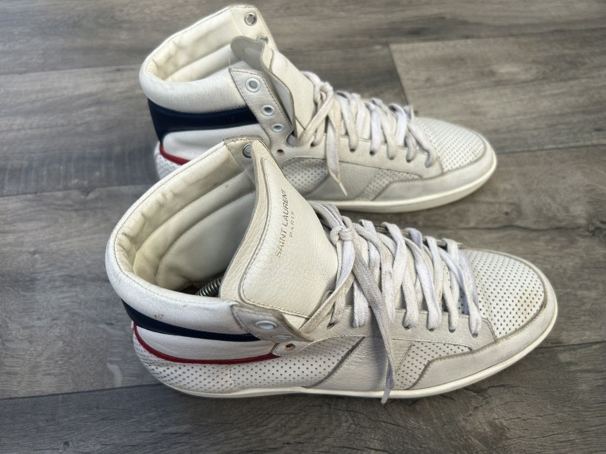 Saint Laurent Paris SAINT LAURENT SL/10H PERFORATED DISTRESSED HIGH-TOP Sneakers Size US 9 / EU 42 - 2 Thumbnail