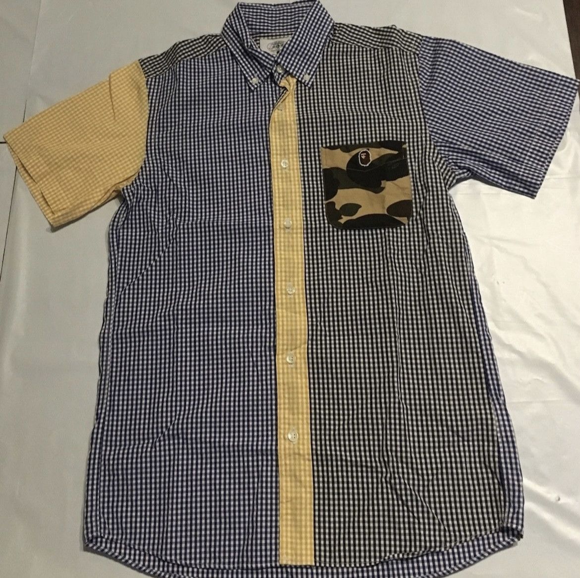 Bape Bape camo logo button up shirt Size US S / EU 44-46 / 1 - 1 Thumbnail