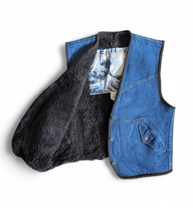 Kenzo KENZO Denim Sherpa Vest Waistcoat Gilet Size L / US 10 / IT 46 - 14 Thumbnail