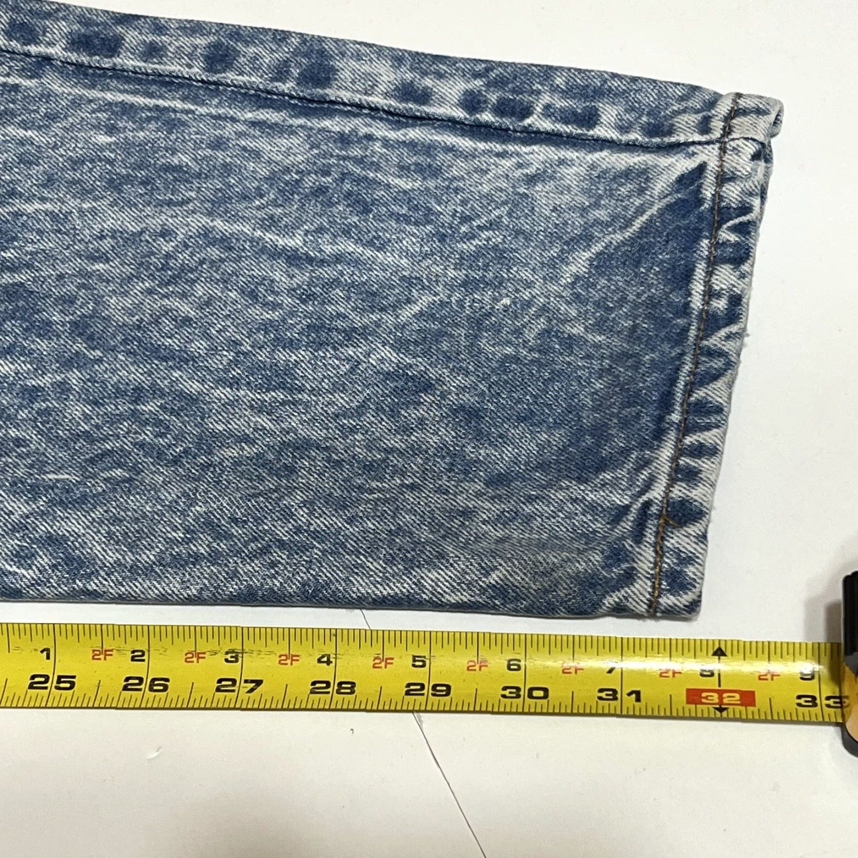 Vintage VINTAGE Levis 550 Jeans Denim 36x32 Regular 32 Inseam Acid Wash Tapered Distressed Orange Tab Missing Rock Mens Size US 36 / EU 52 - 6 Thumbnail