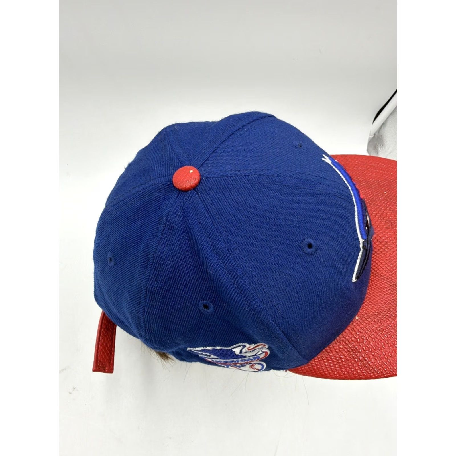 New Era VINTAGE New Era Toronto 9Fifty Strap Back Hat Blue Red Brim Mens One Size Rare Logo Size ONE SIZE - 7 Thumbnail