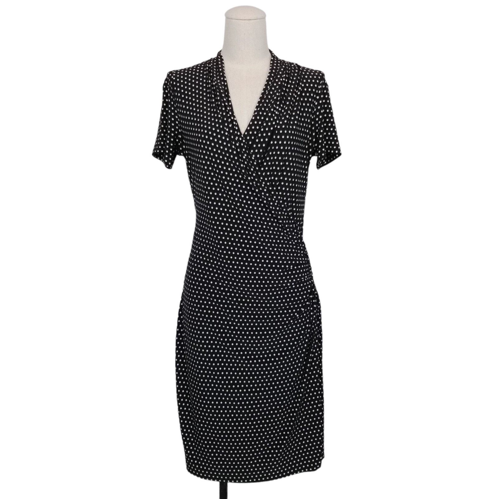Norma Kamali Norma Kamali Baby Polka Dot Faux Wrap Dress Black & White M Size M / US 6-8 / IT 42-44 - 1 Thumbnail