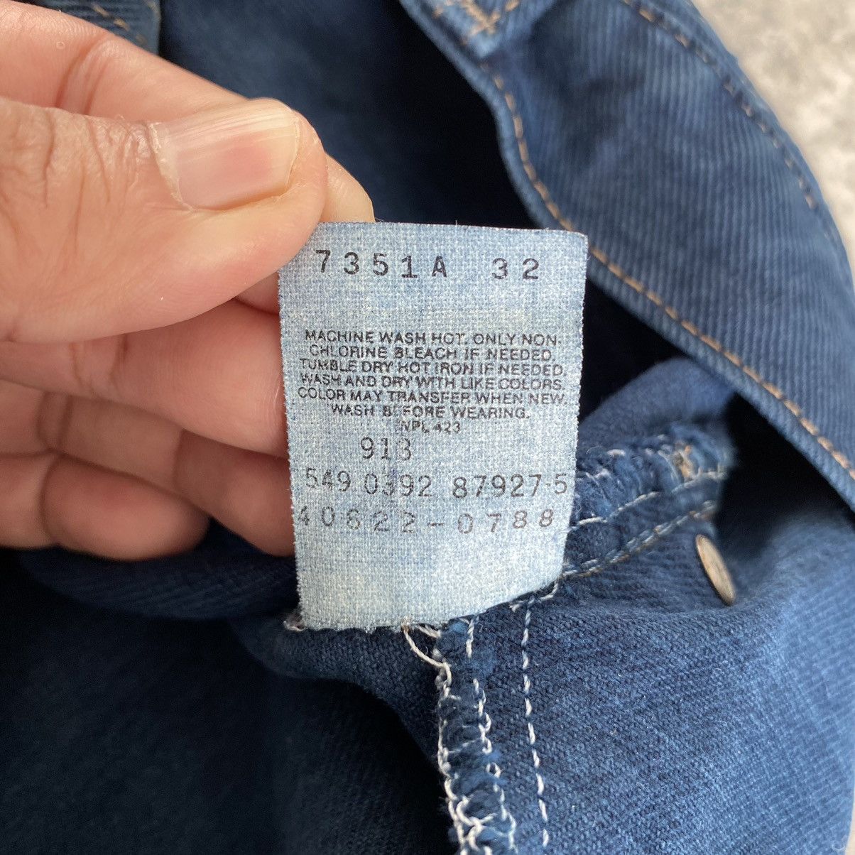 Levi's VTG 1992 Levi’s Silvertab Faded Midnight Blue Baggy Denim Size US 35 - 25 Thumbnail