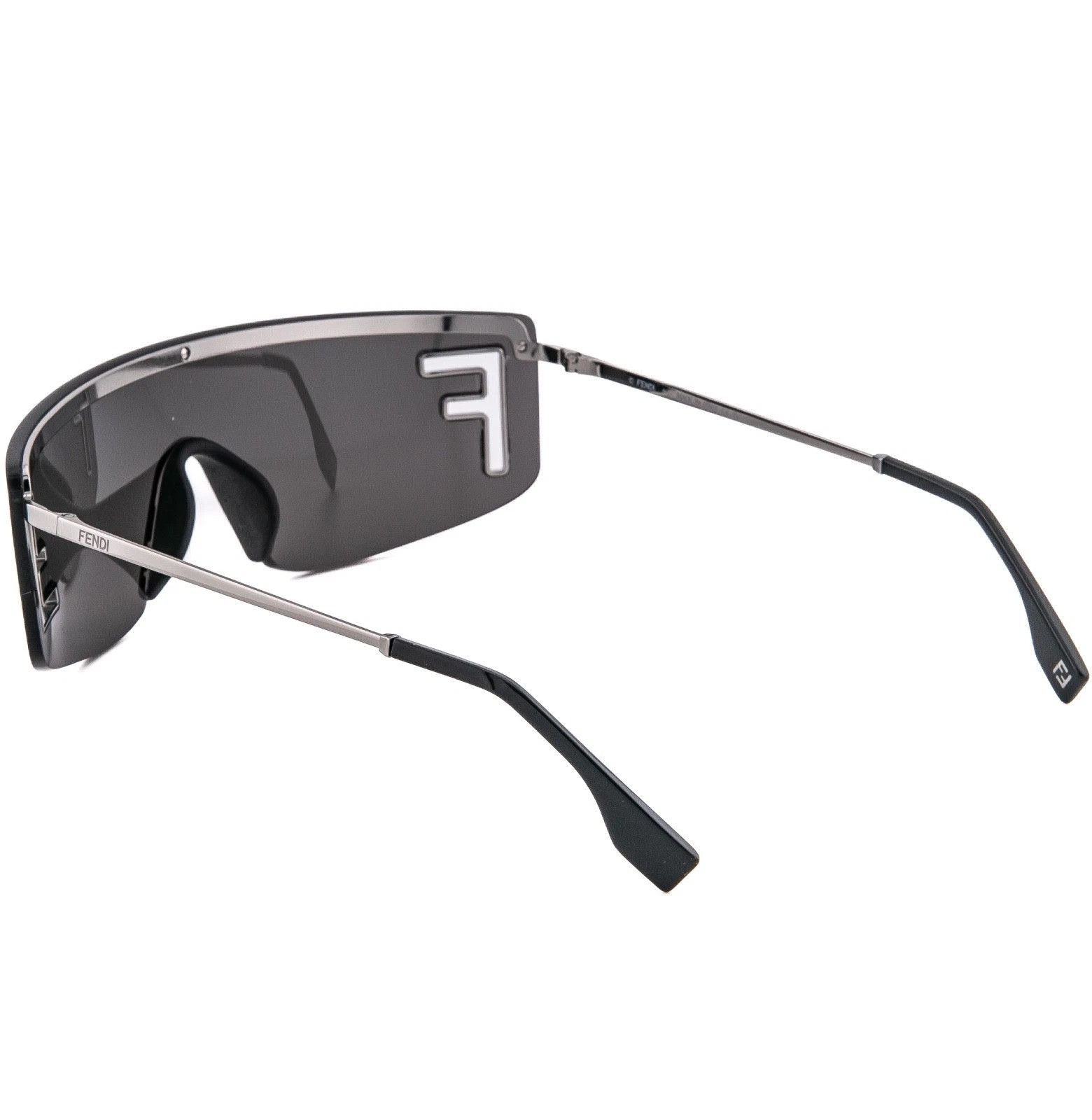 Fendi FENDI SPORT FE40168U Black Silver Logo Wrap Mask 40168 Size ONE SIZE - 2 Thumbnail