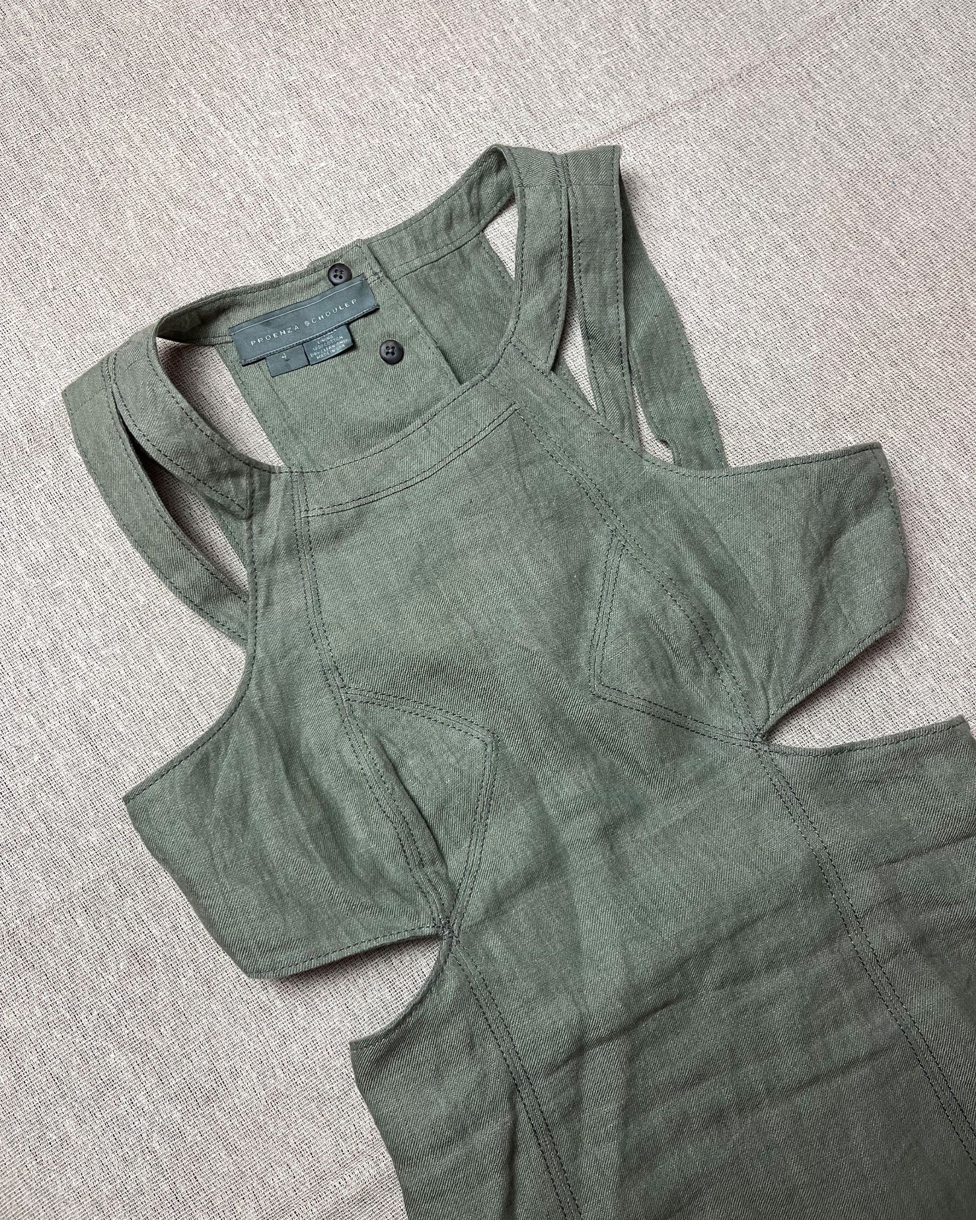 Proenza Schouler Proenza Schouler Grey cotton segmented midi dress Size XS / US 0-2 / IT 36-38 - 5 Thumbnail