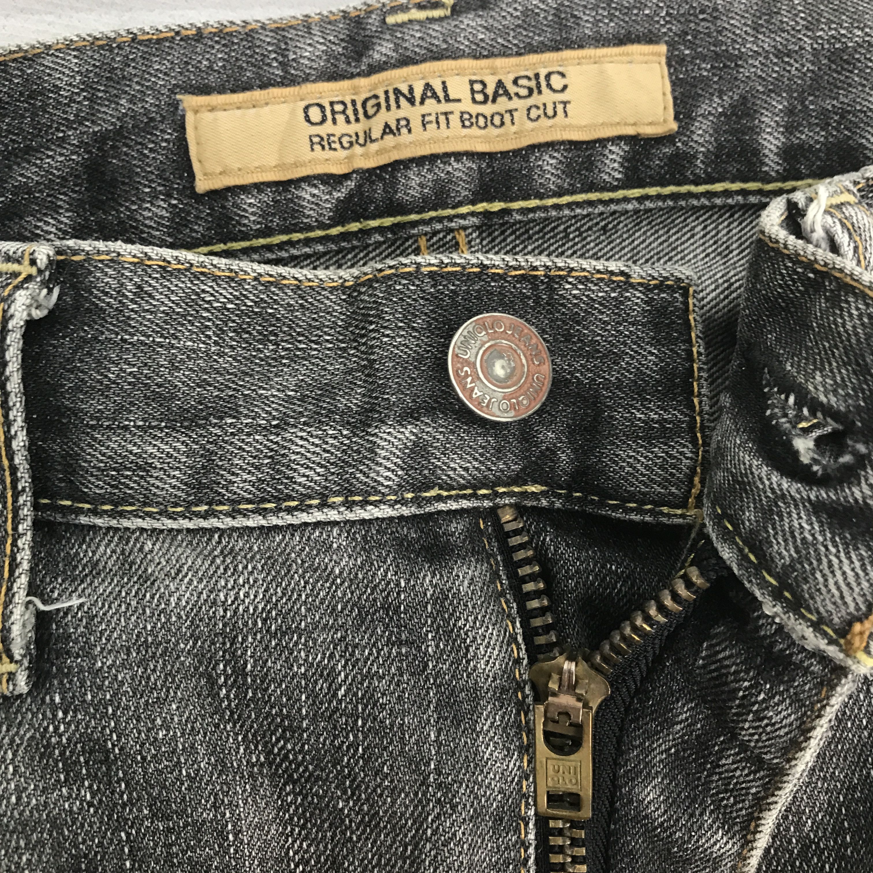 Japanese Brand Flare Japanese Uniqlo Distressed Denim black pants K54B11 Size US 30 / EU 46 - 13 Thumbnail