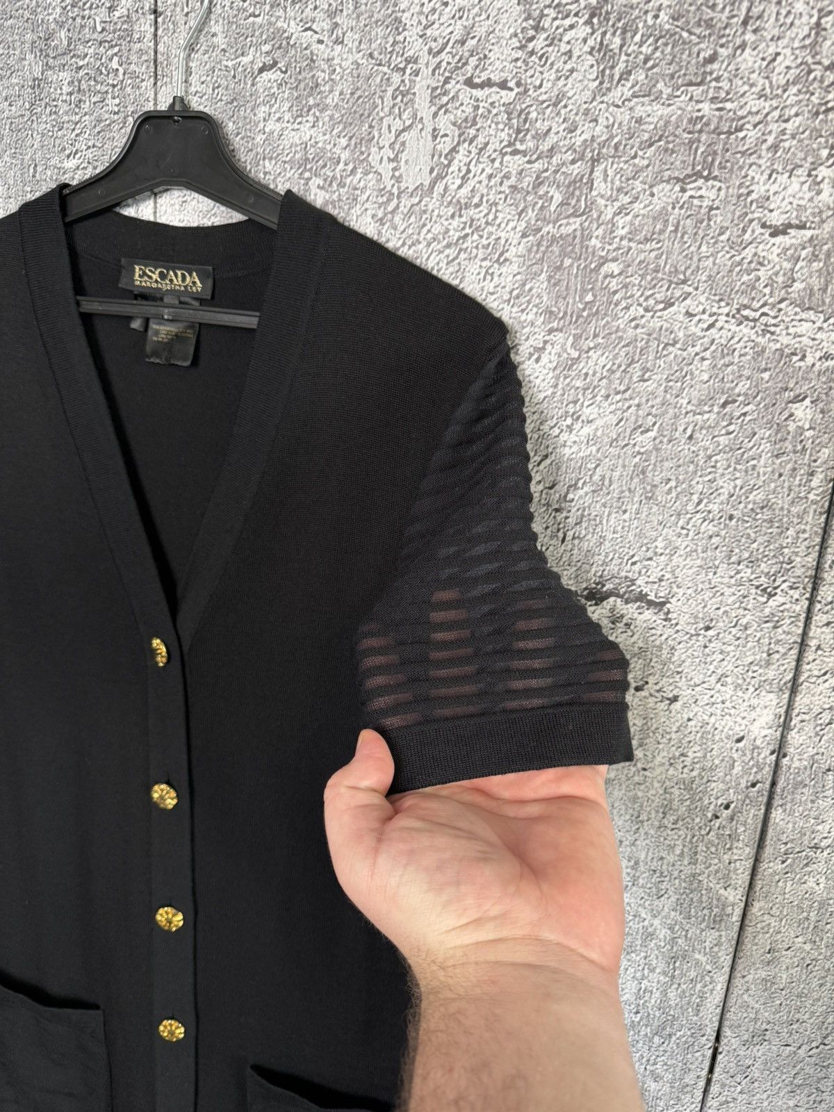 Escada Escada Margaretha Ley Short Sleeve Burtton Cardigan Sweater Size M / US 6-8 / IT 42-44 - 5 Thumbnail