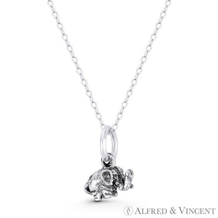 Other Tiny Baby Elephant Charm 16x12mm Solid-Cast 3D Pendant Size ONE SIZE - 1 Preview