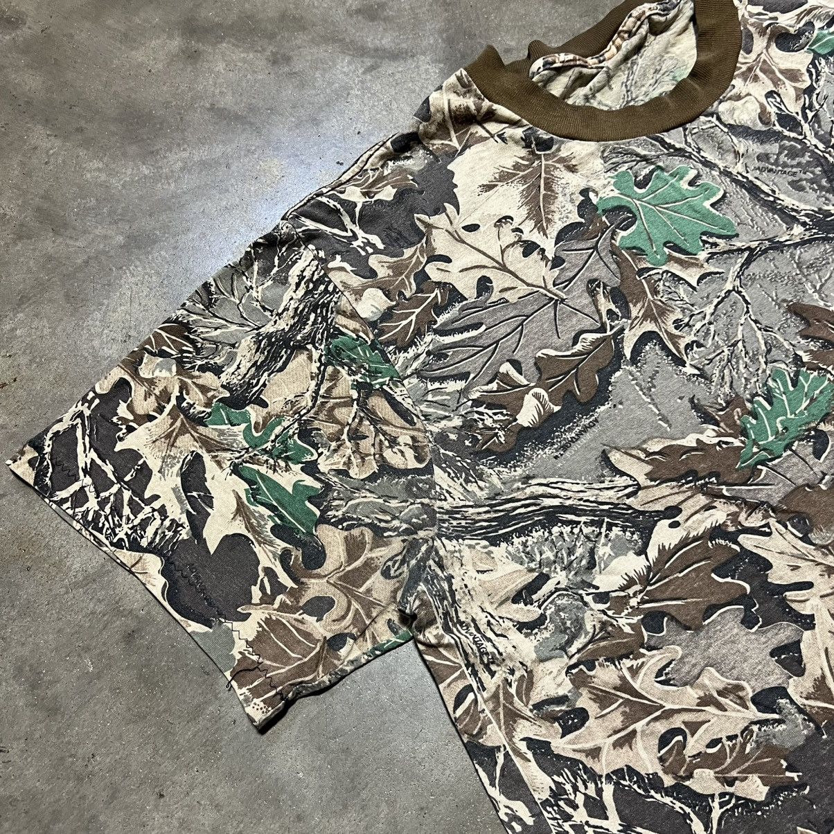 Realtree Vintage 80s Camo T shirt Ringer Pocket Tee Boxy RealTree Size US L / EU 52-54 / 3 - 5 Thumbnail