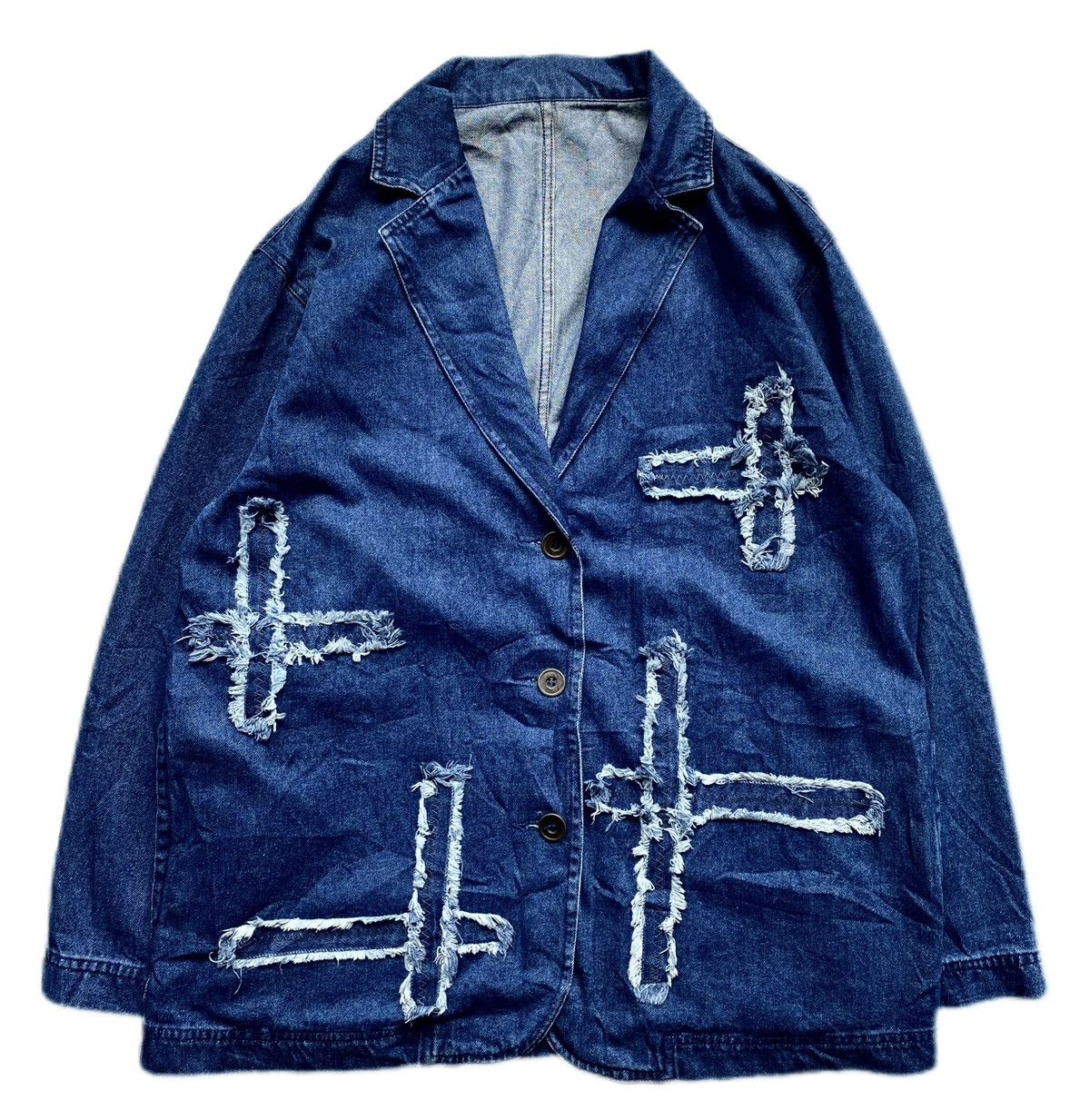 If Six Was Nine × Japanese Brand 🔥RARE🔥 Denim CR Tokyo Osaka Blazer blazzer Rare🔥 Size US M / EU 48-50 / 2 - 1 Thumbnail
