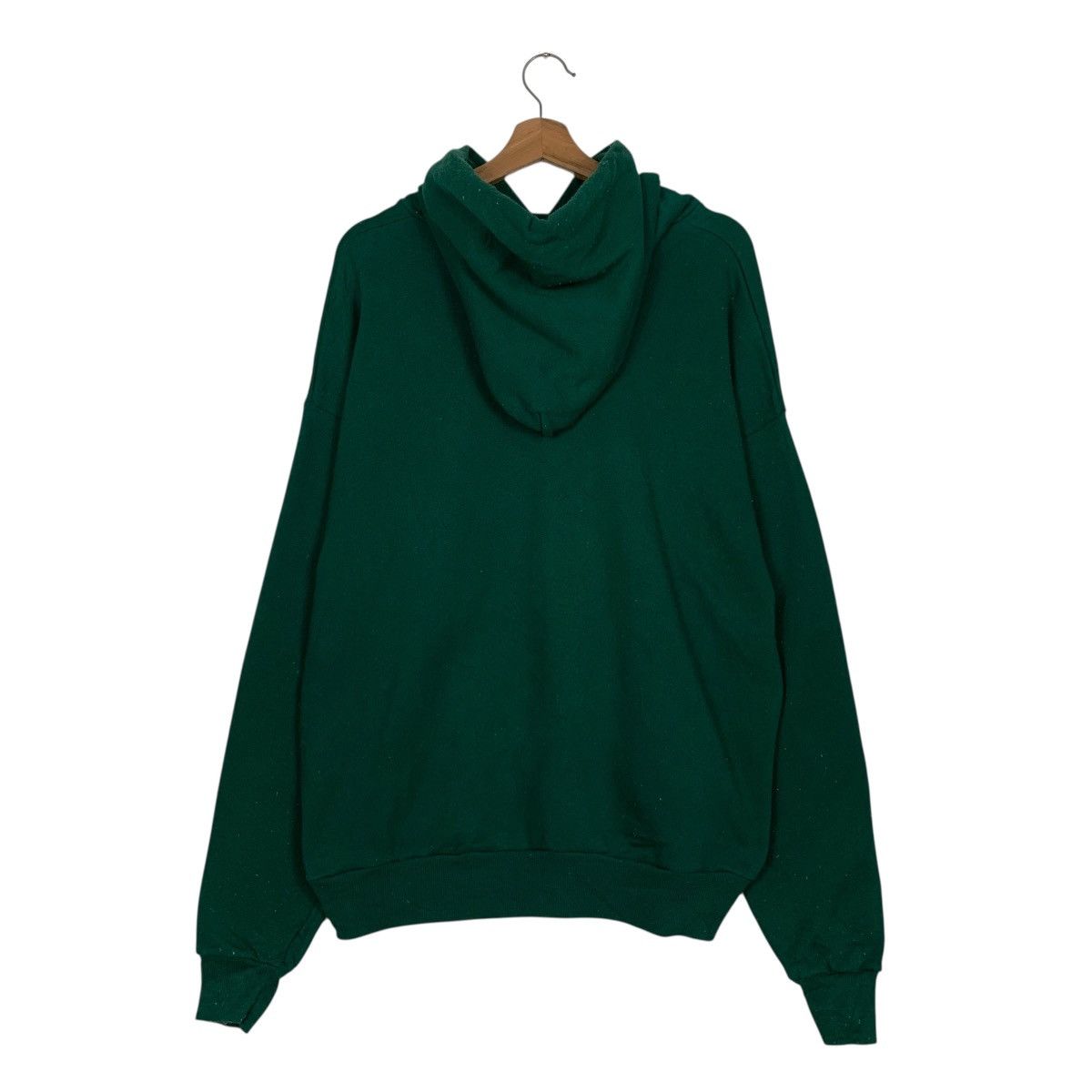 Vintage 90’s HANES Made in Usa Green Plain Hoodies #3556-C162 Size US XL / EU 56 / 4 - 13 Thumbnail