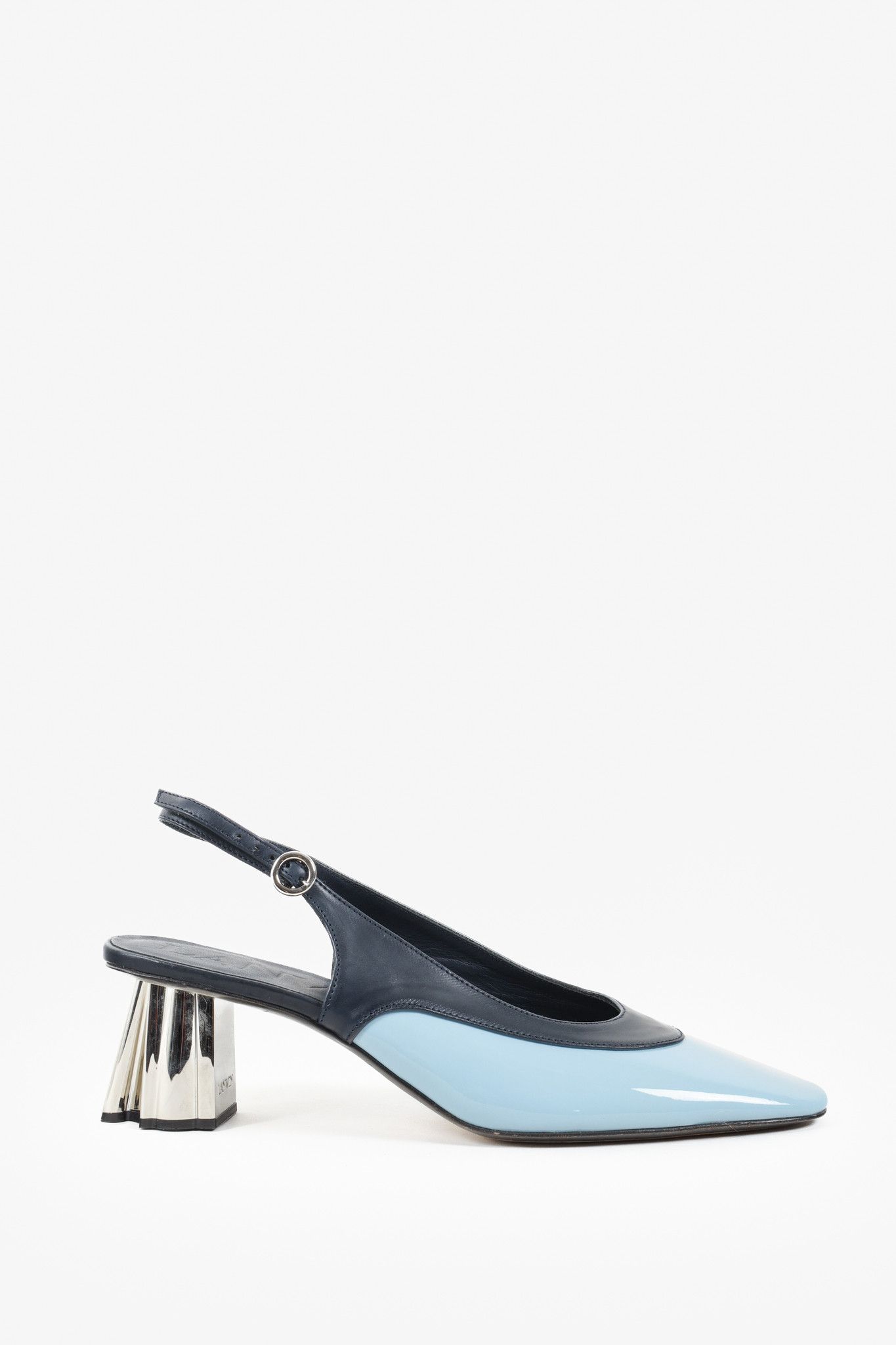 Lanvin Lanvin M&E Leather Slingback Heels Size US 8 / IT 38 - 1 Thumbnail
