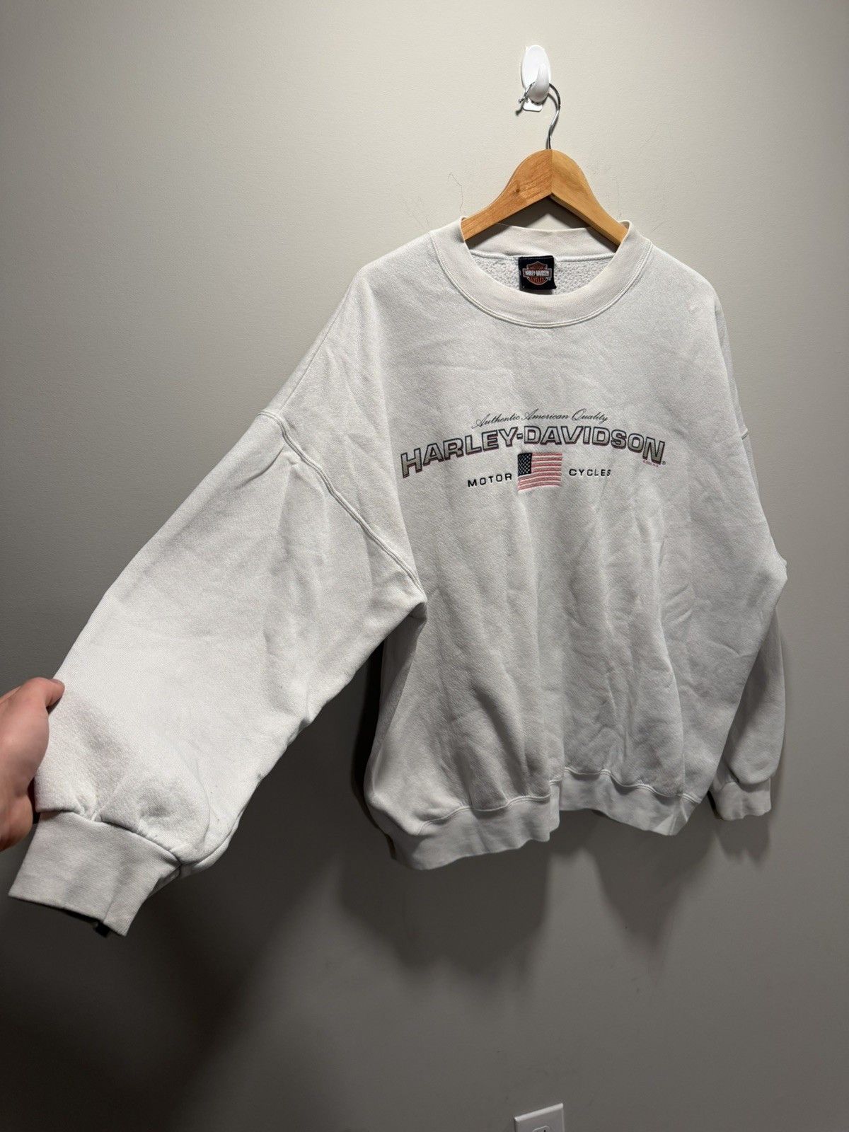 Harley Davidson Vintage Harley Davidson Sweatshirt Mens X-Large USA flag Size US XL / EU 56 / 4 - 9 Thumbnail