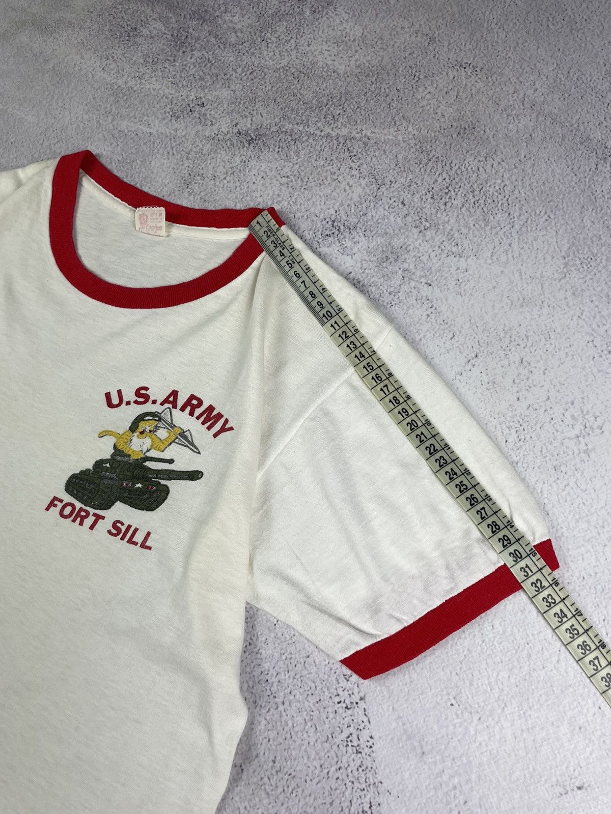 Vintage Vintage 60s U.S. Army Fort Sill Ringer T-Shirt Collegiate M Size US M / EU 48-50 / 2 - 17 Thumbnail