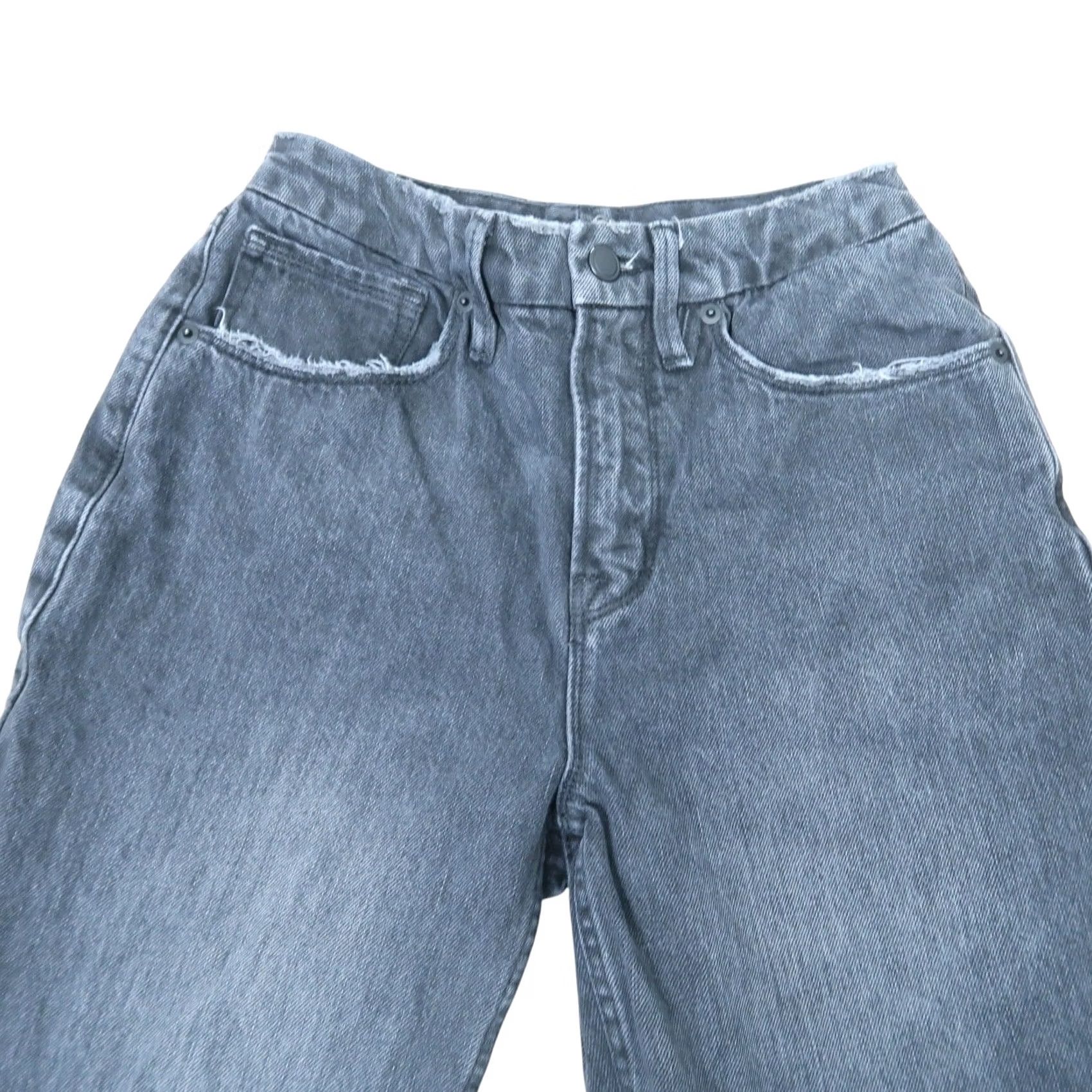 Good American Good American Black High Rise Straight Leg Denim Jeans 2 Women Regular 26in Inseam 26in Cotton 100% Vintage Size 26" / US 2 / IT 38 - 2 Thumbnail