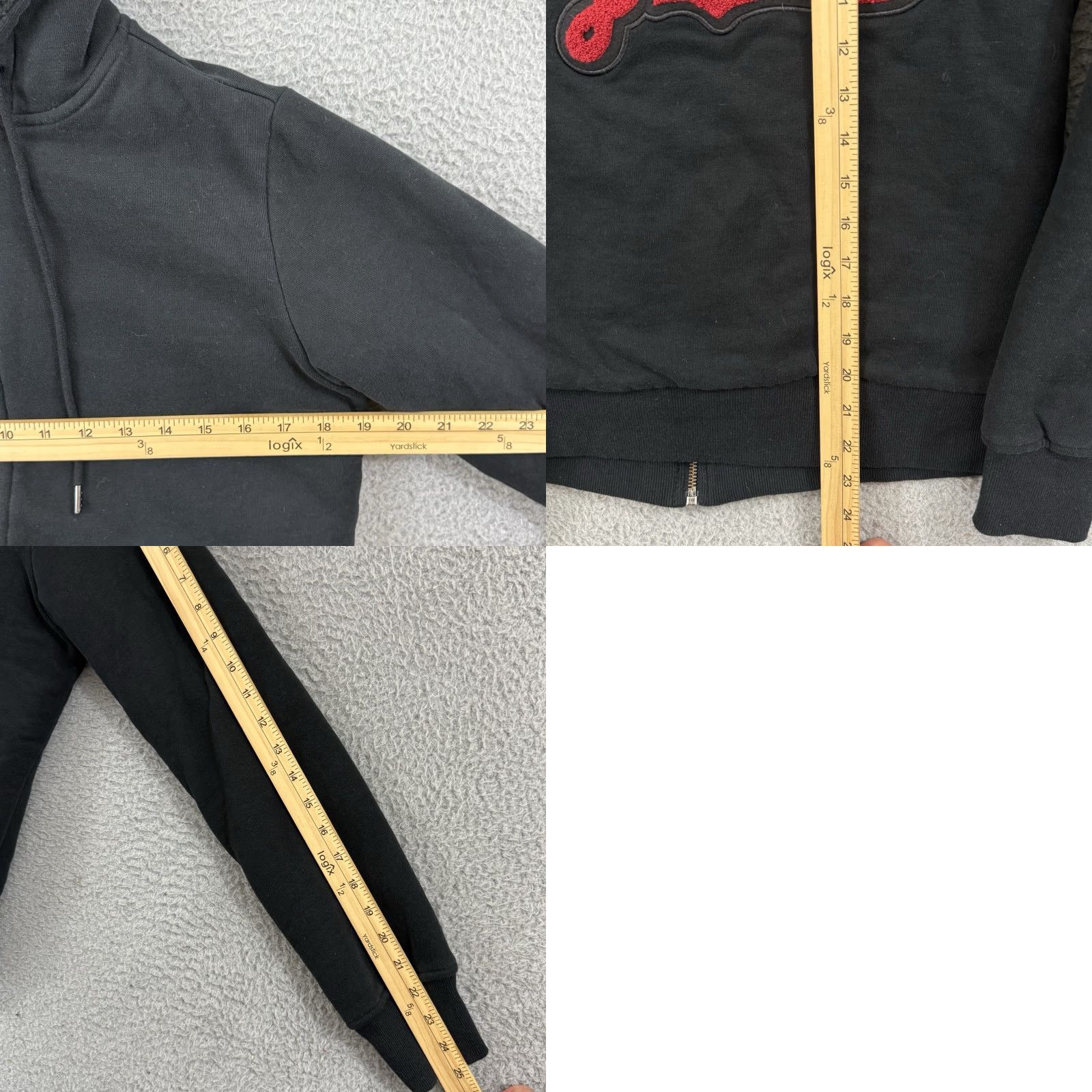 Harley Davidson VINTAGE Harley Davidson Sweatshirt Womens Medium Black Sherpa Hoodie Biker Motorcycle Size M / US 6-8 / IT 42-44 - 8 Thumbnail