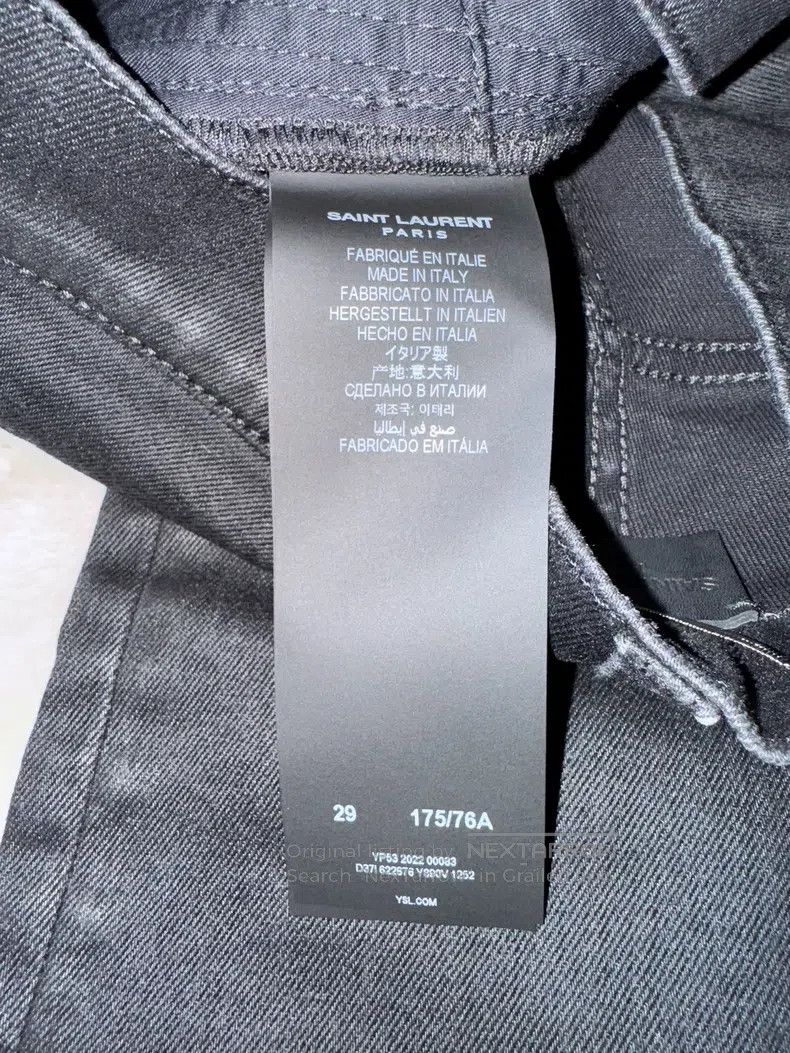 Saint Laurent Paris Saint Laurent Paris Brushed Splatter Stretch Tight Denim J Size US 29 - 5 Thumbnail