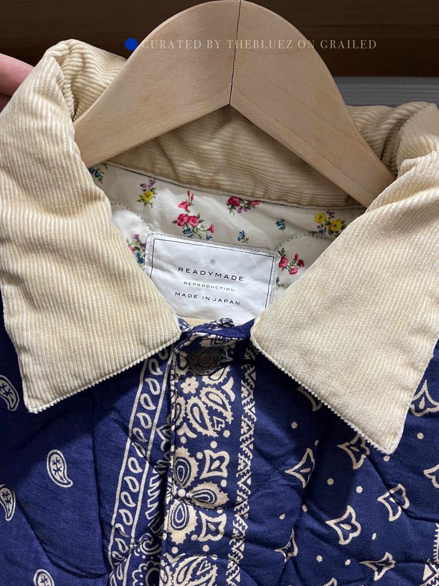 READYMADE Blue Bandana Print Down Jacket Size US L / EU 52-54 / 3 - 1 Thumbnail